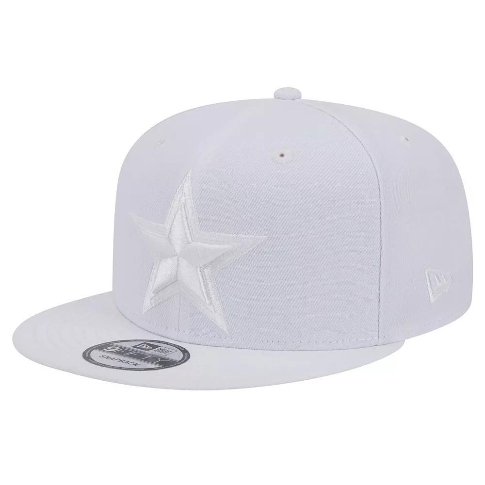 Men's New Era Dallas Cowboys Main White on White 9FIFTY Snapback Hat Product Image