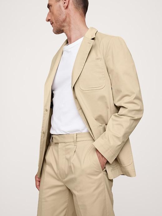 Pleated Cropped Italian-Stretch Chino Product Image