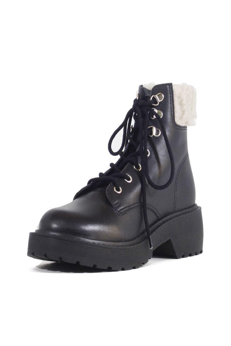 Seal Combat Boots with Shearling Product Image