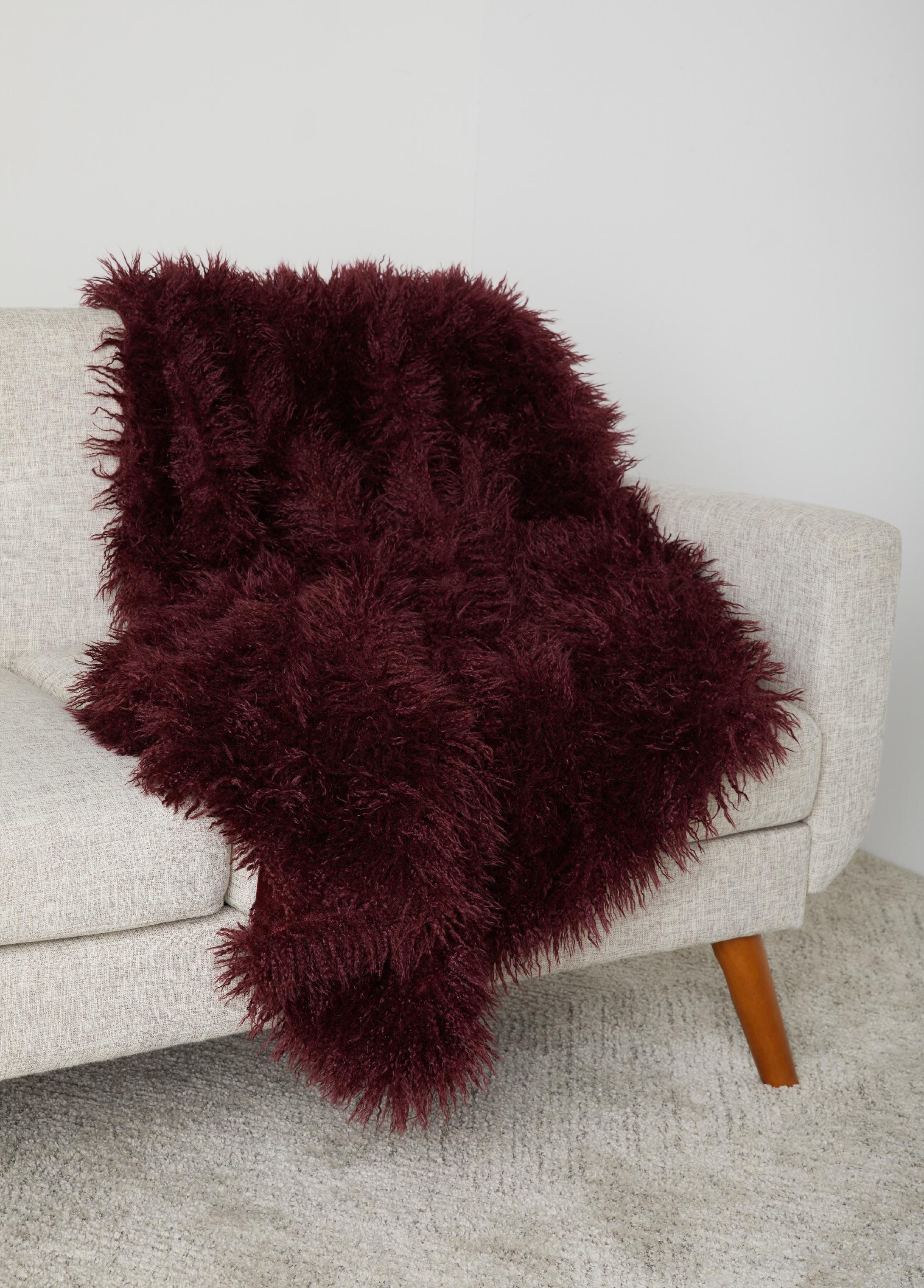 Plus Size Faux Mongolian Fur Blanket Ashley Stewart Product Image