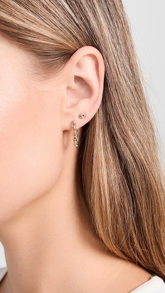 Zoe Chicco 14k Gold Small Mariner Link Stud Earrings | Shopbop Product Image