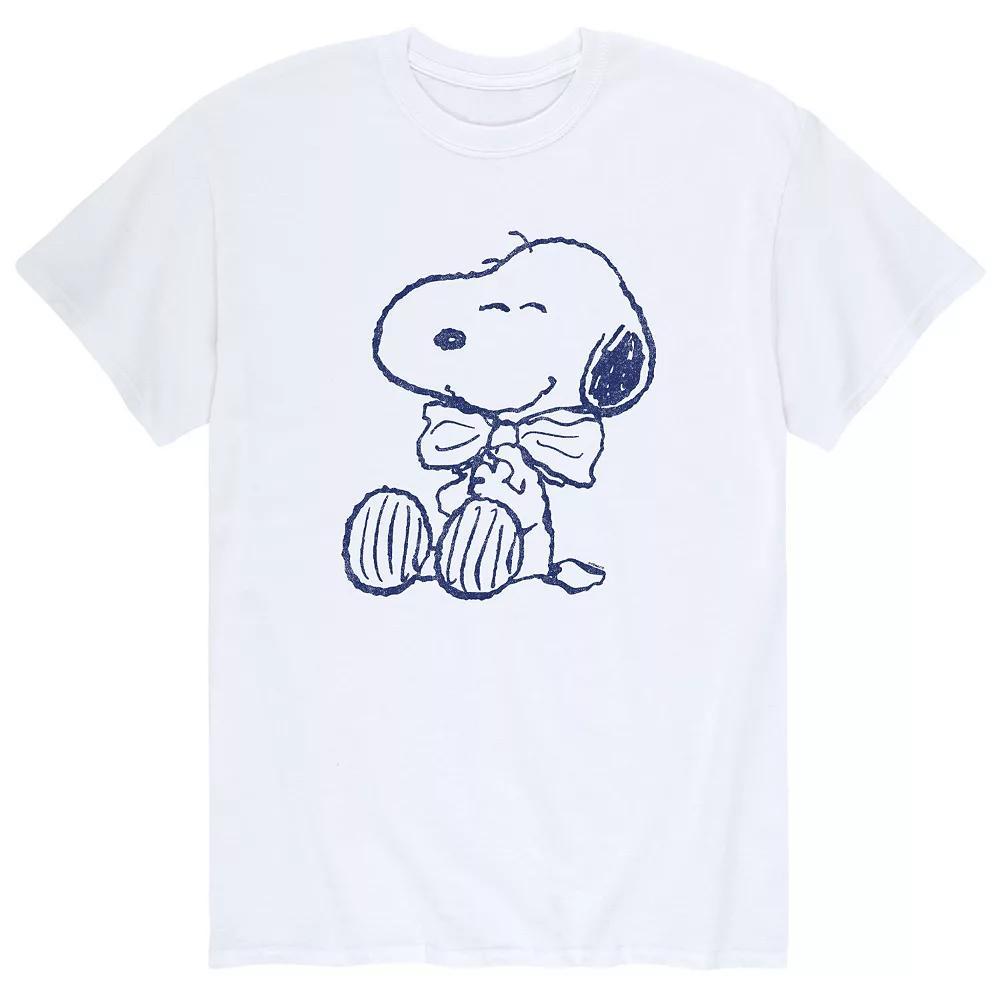 Men's Peanuts Snoopy Fancy Tee, Size: XL, White Product Image