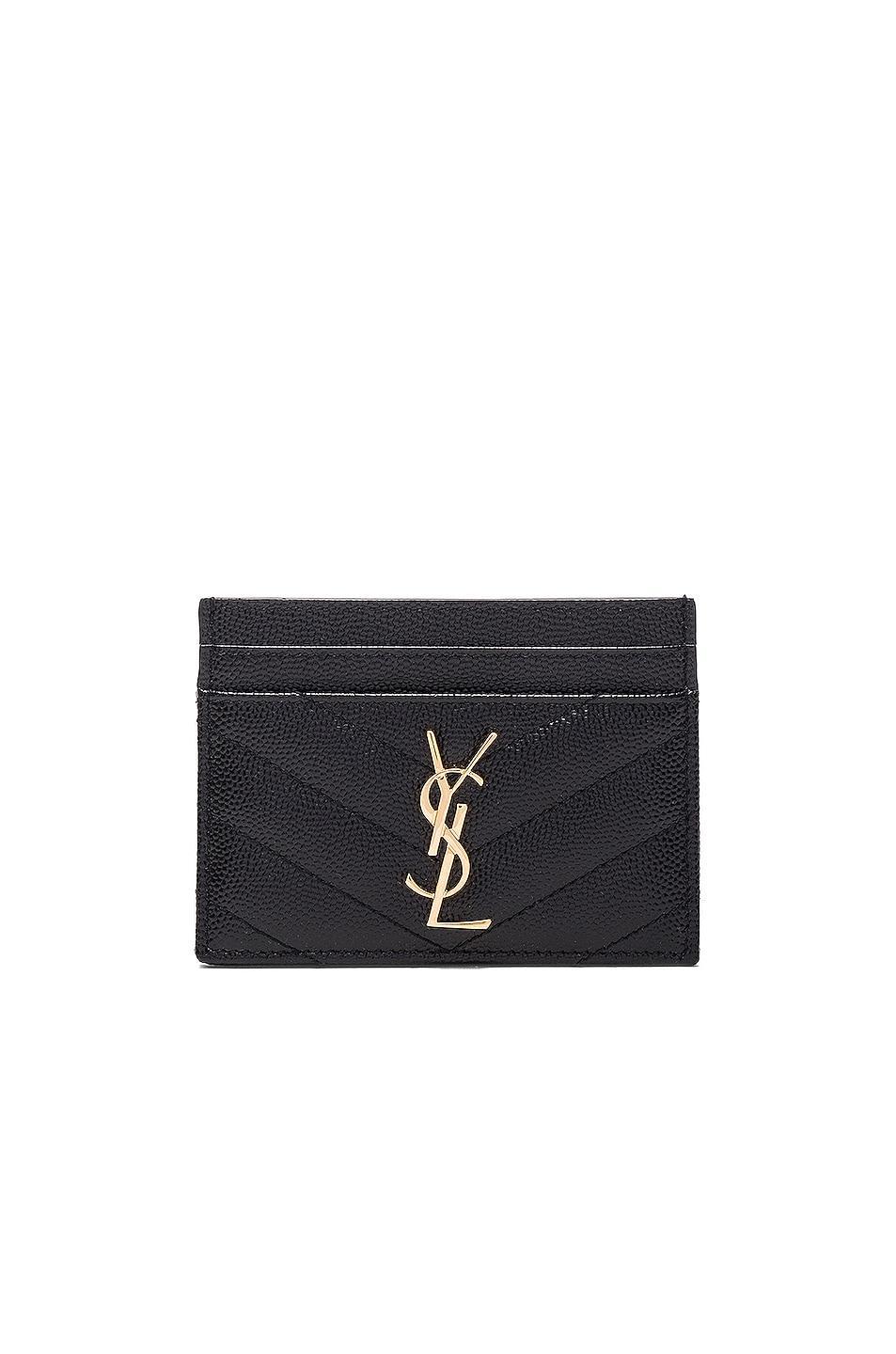 YSL Monogram Card Case in Grained Leather Product Image