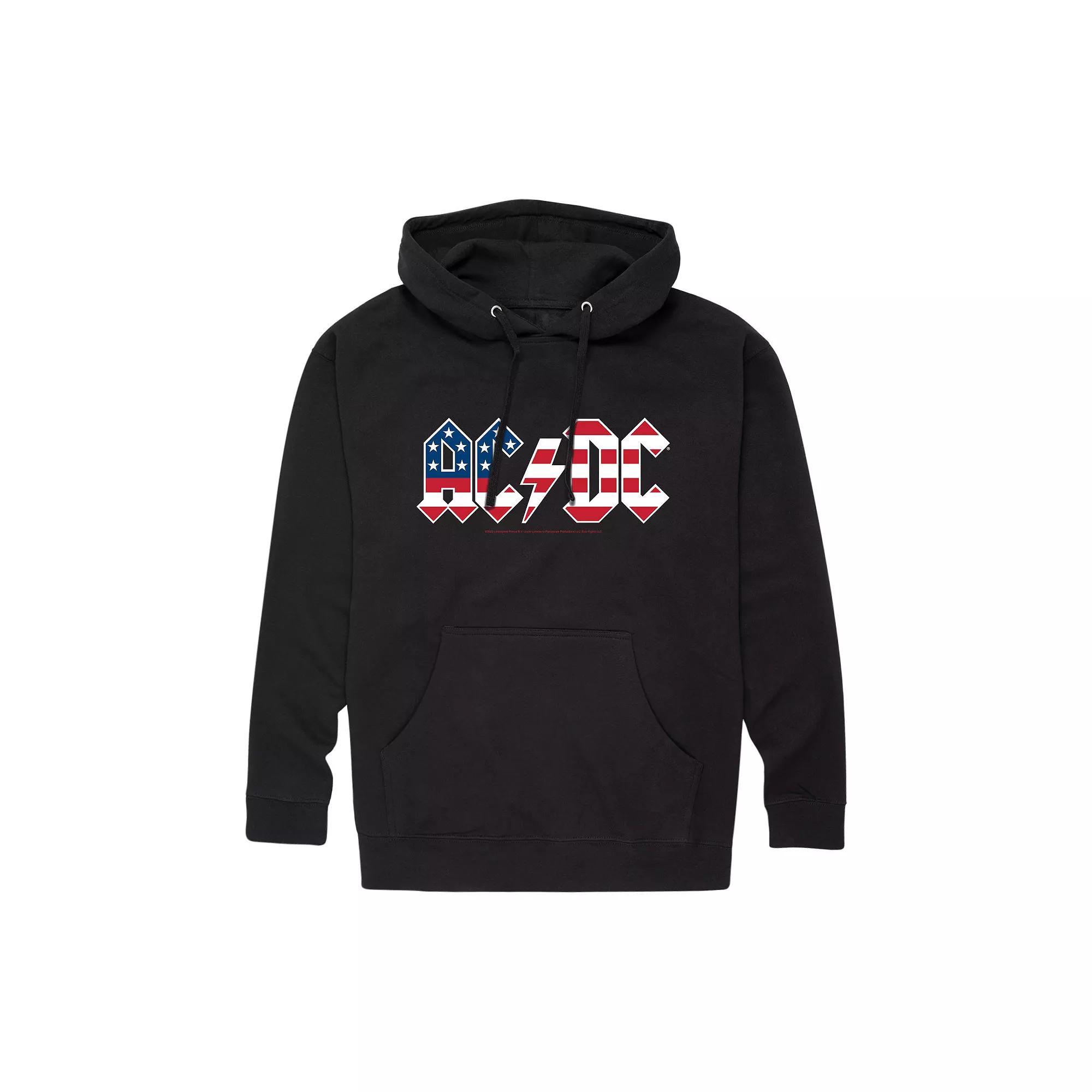 Men's ACDC Americana Logo Graphic Hoodie, Size: Small, Black Product Image