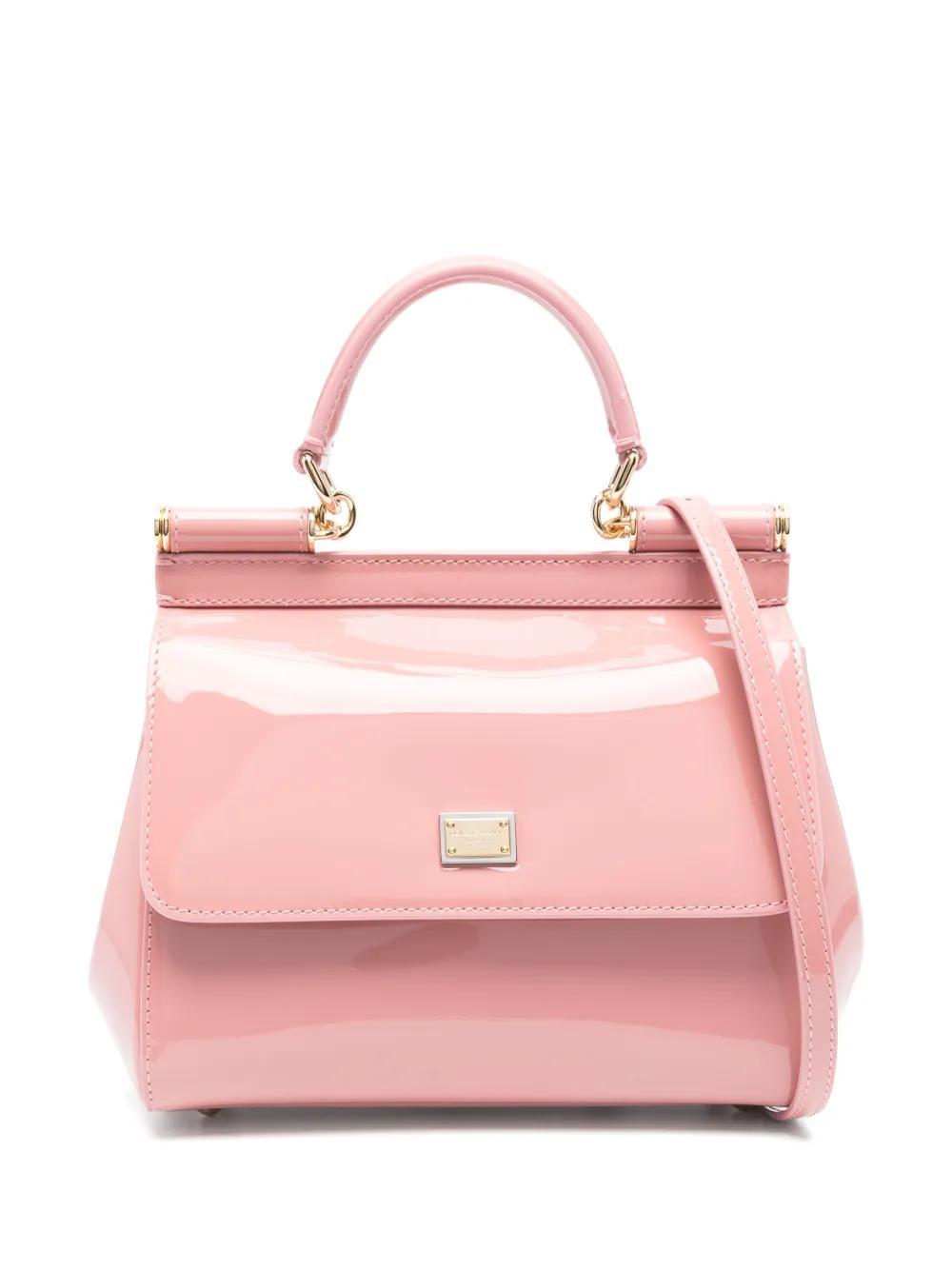 DOLCE & GABBANA Small Sicily Tote Bag In Pink Product Image