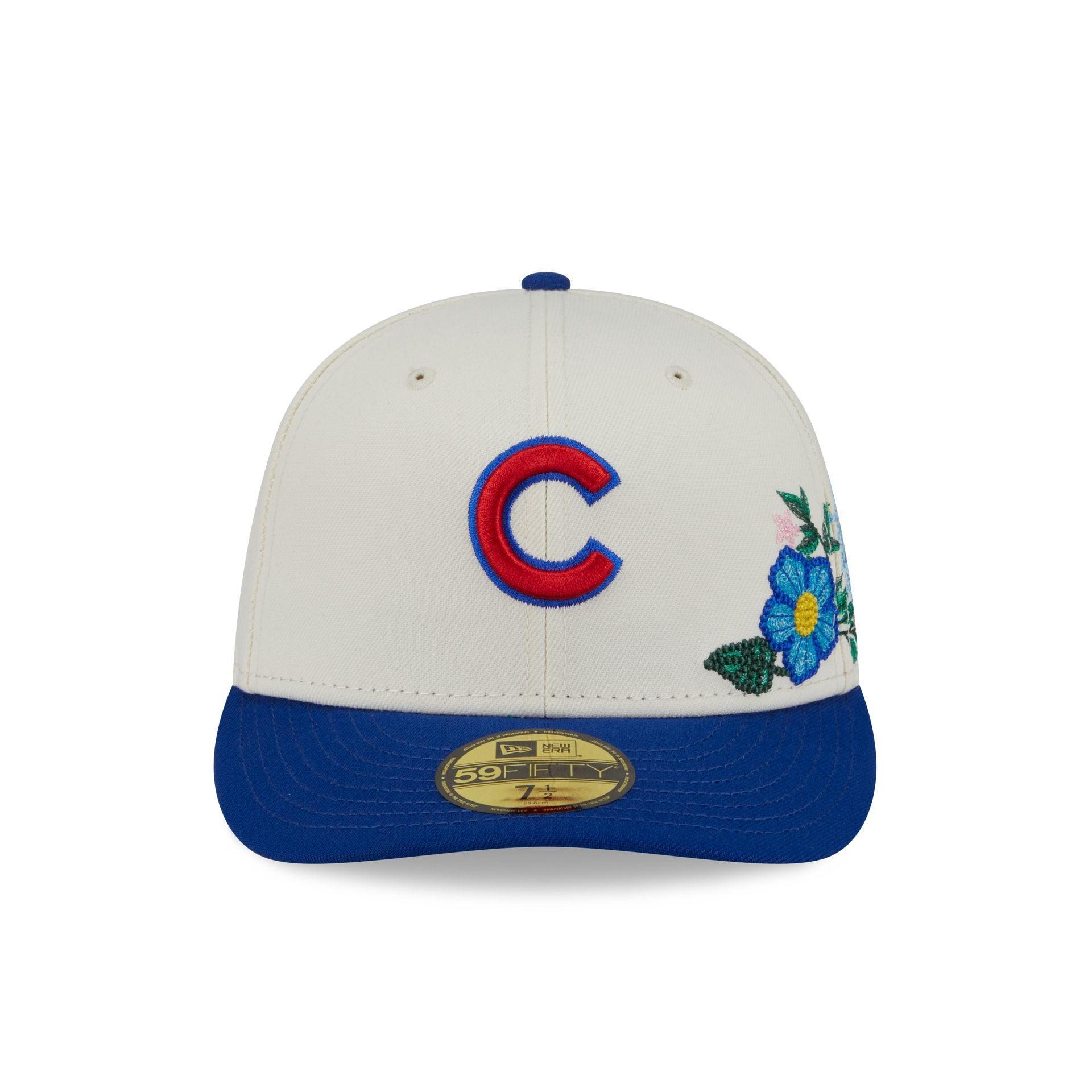 Chicago Cubs Tonal Florals White 59FIFTY Fitted Hat Male Product Image
