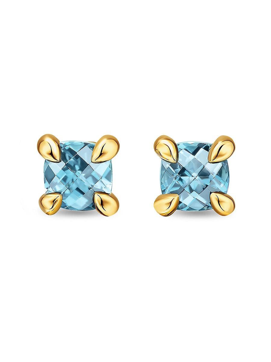 Womens Micro Chatelaine Stud Earrings in 18K Yellow Gold Product Image