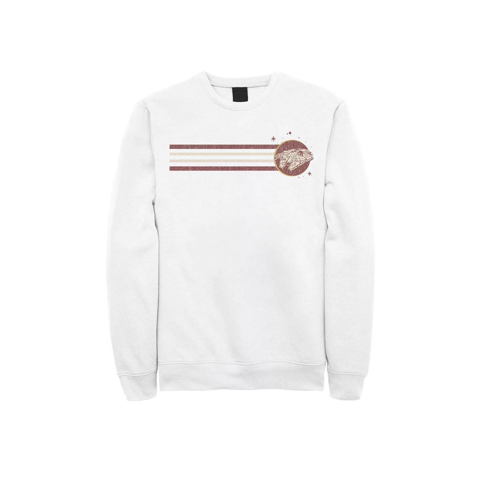 Men's Star Wars Millennium Falcon Retro Striped Sweatshirt,  Product Image