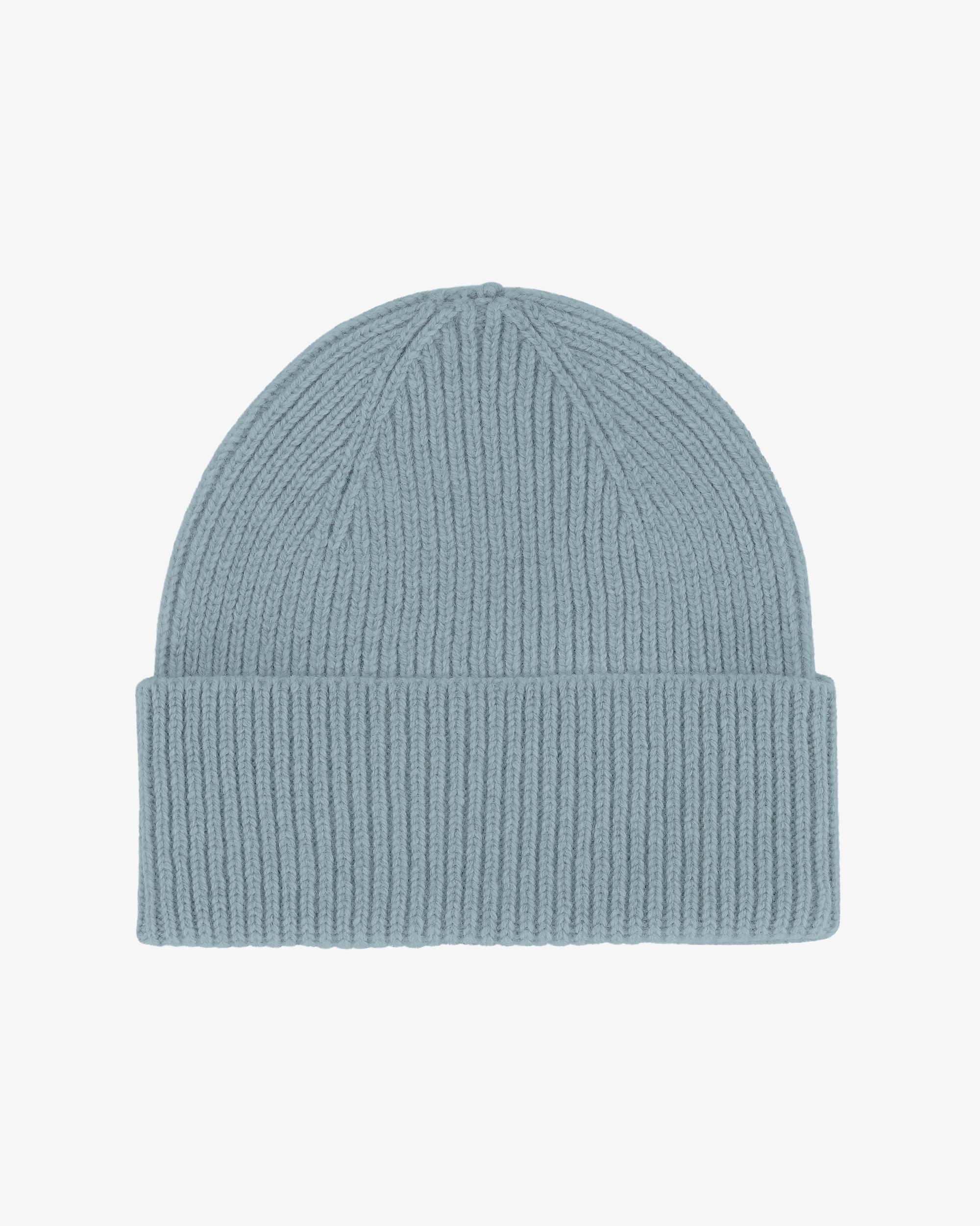 Merino Wool Beanie - Stone Blue Product Image