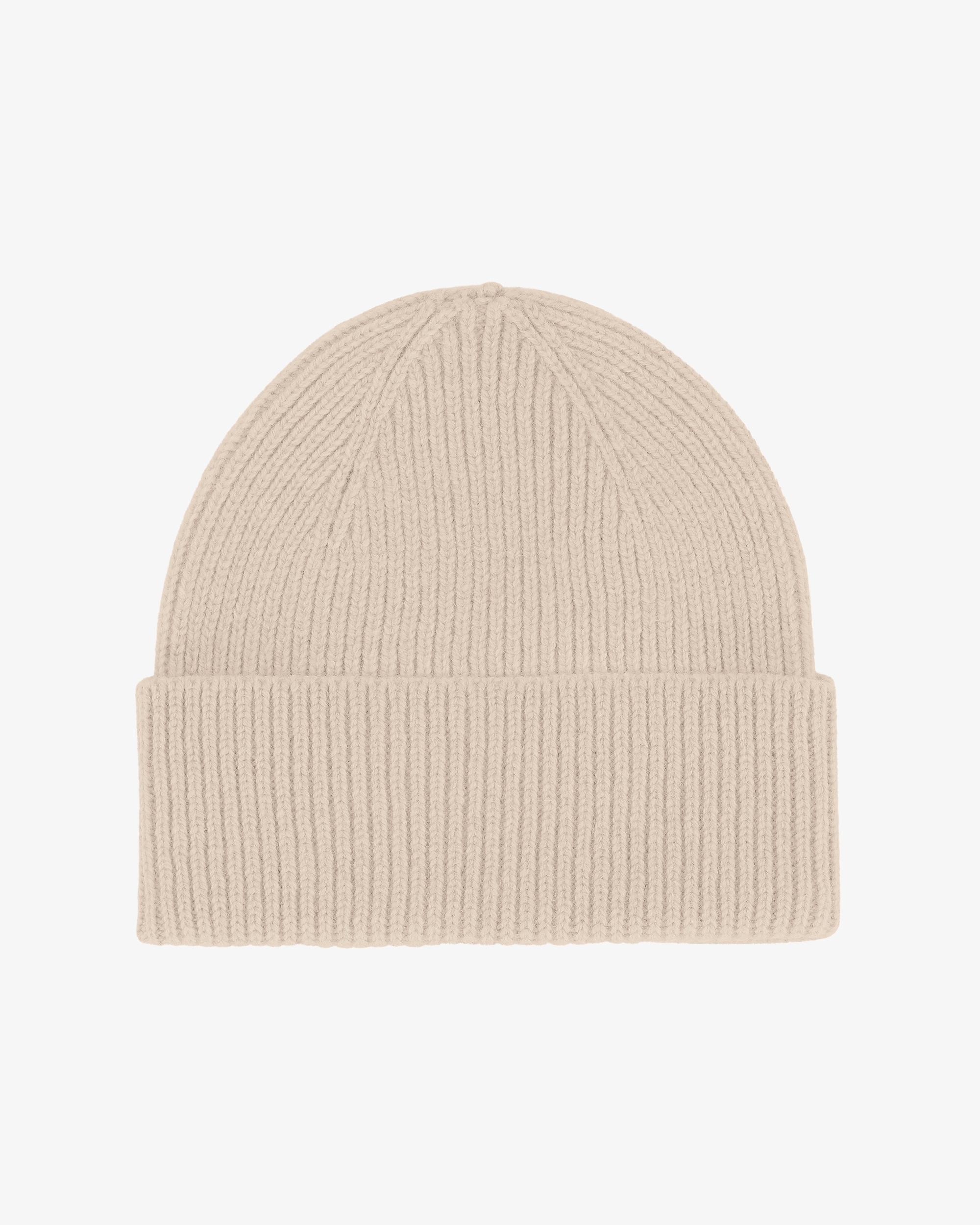Merino Wool Beanie - Ivory White Product Image
