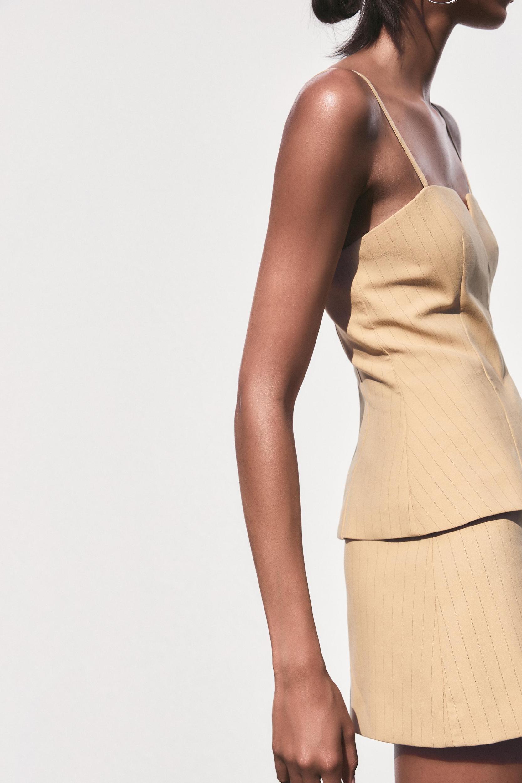 PLEATED STRIPE TOP Product Image