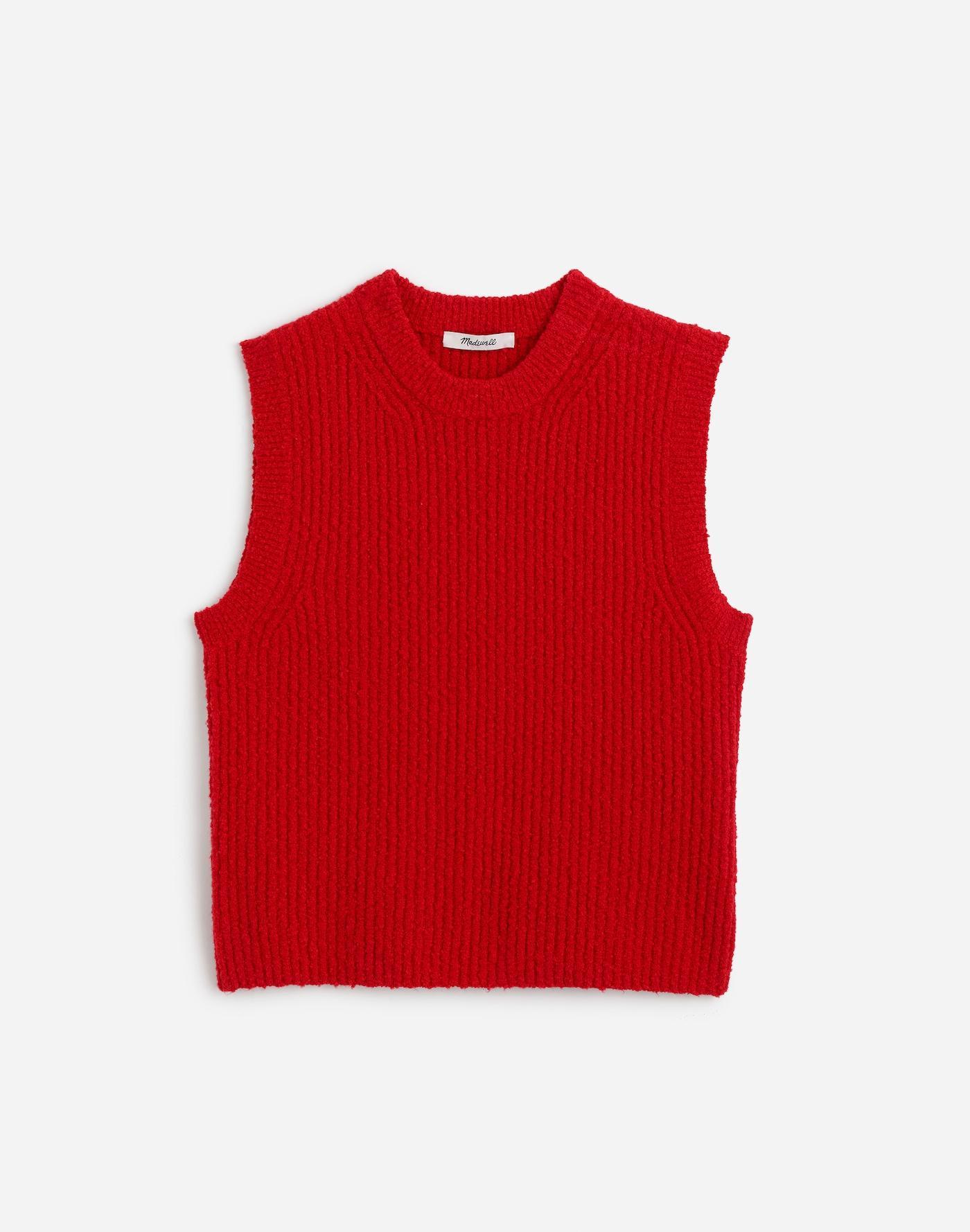 Bouclé-Knit Sweater Tank Product Image
