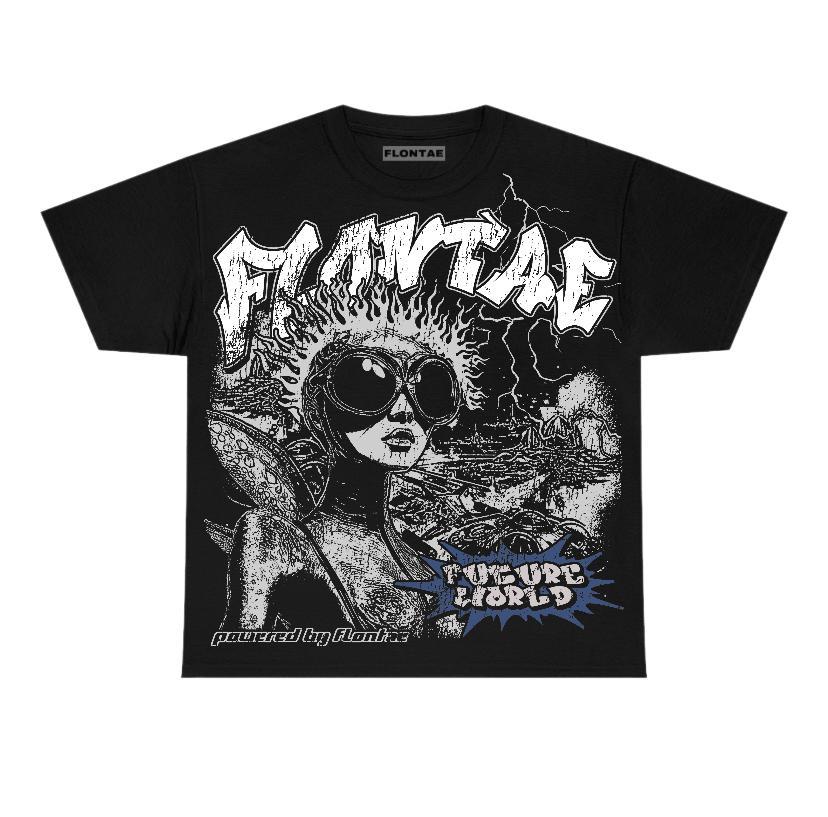 Navy 4s Flontae T-Shirt Ahead Graphic Product Image