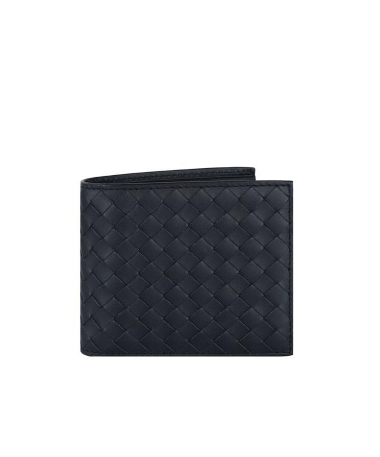 BOTTEGA VENETA Intreciato Folding Wallet In Black Product Image