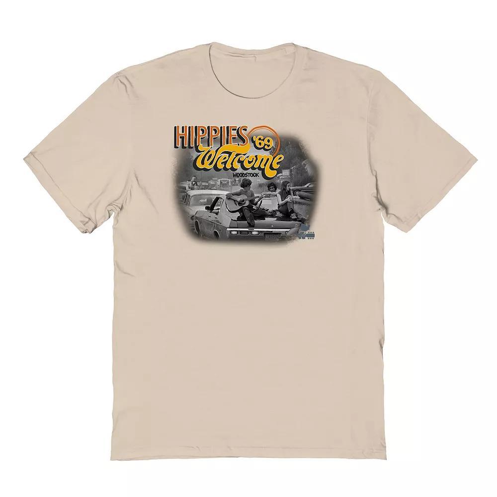 Men's Hippies Welcome Graphic Tee, Size: XXL, Brown Product Image