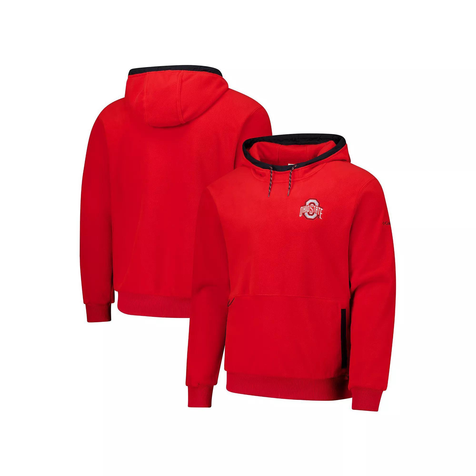 Men's Columbia Scarlet Ohio State Buckeyes Flanker Fleece Pullover Hoodie,  Product Image