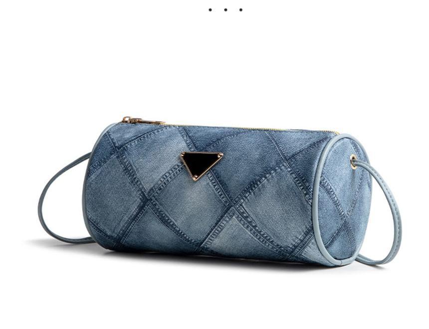 Denim Pattern Mini Cylindrical Bag Product Image