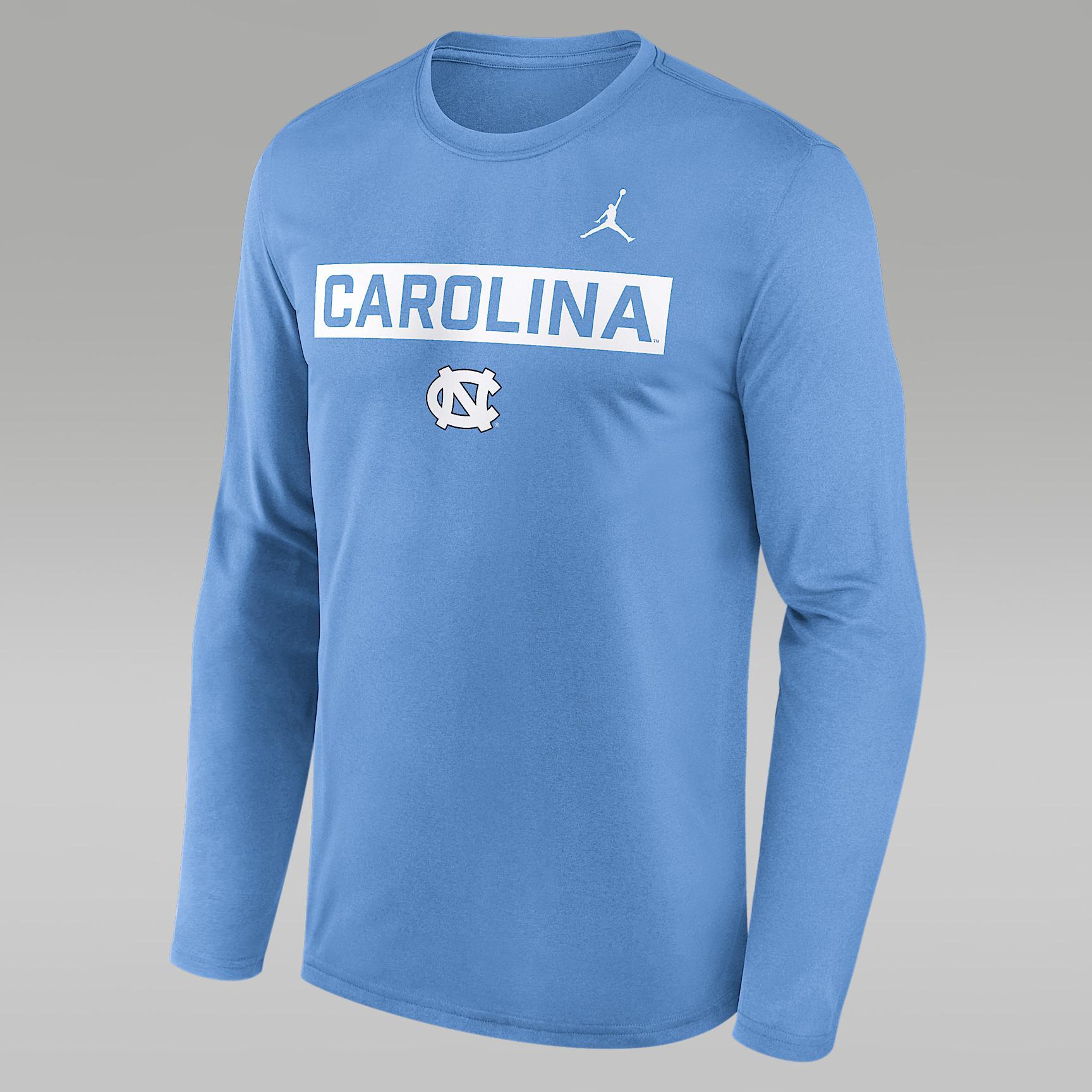 Mens North Carolina Primetime Legend 2-Hit Jordan Brand Dri-FIT College Long-Sleeve T-Shirt | NJGT4EYNCN-6TH Product Image