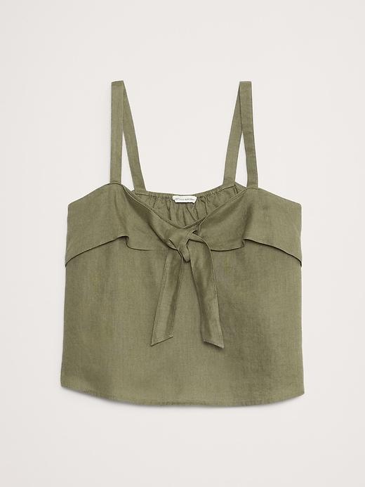 Linen Tie-Front Tank Product Image