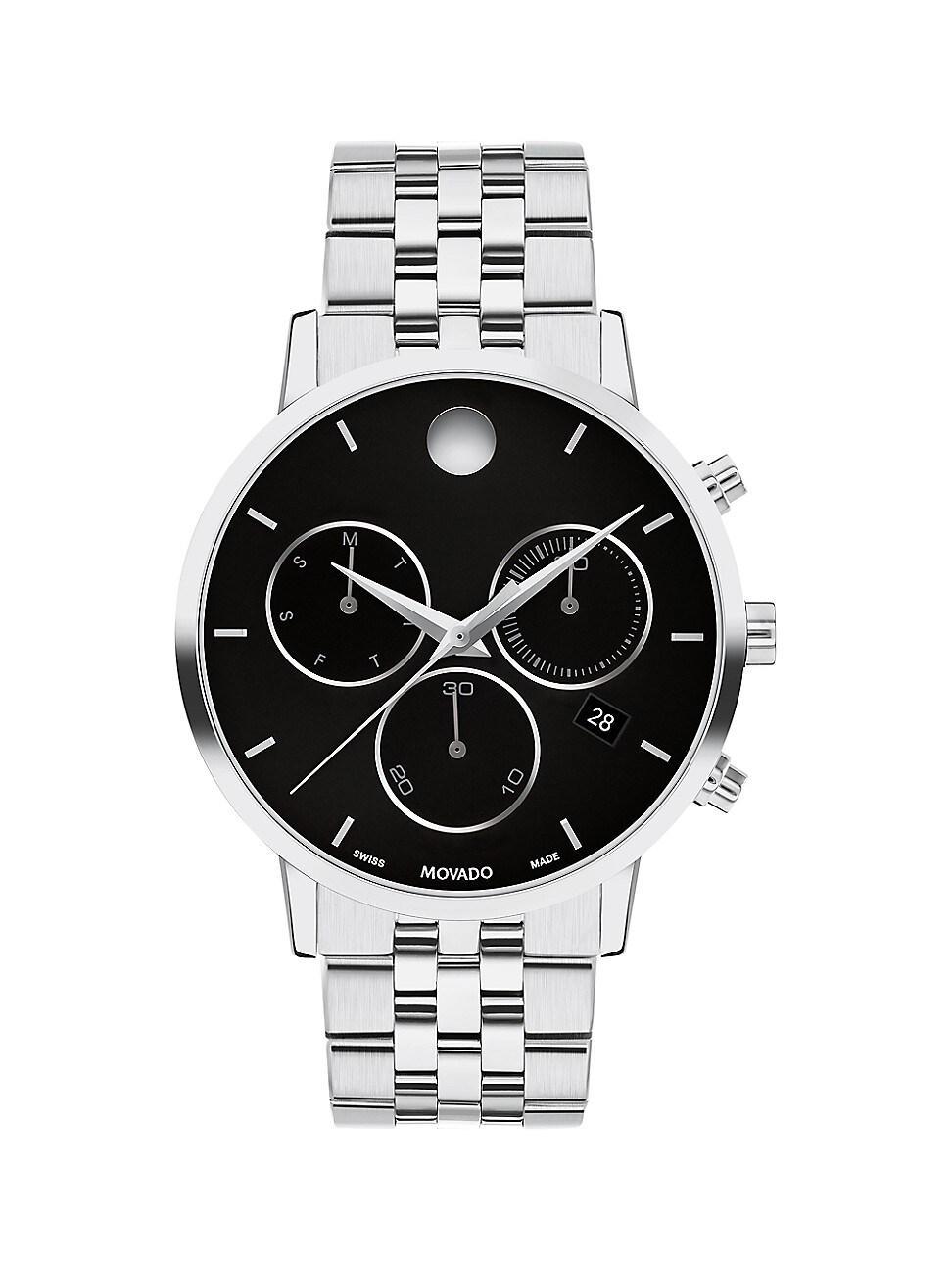 Movado Mens Museum Classic Quartz Chronograph Stainless Steel Bracelet Watch Product Image