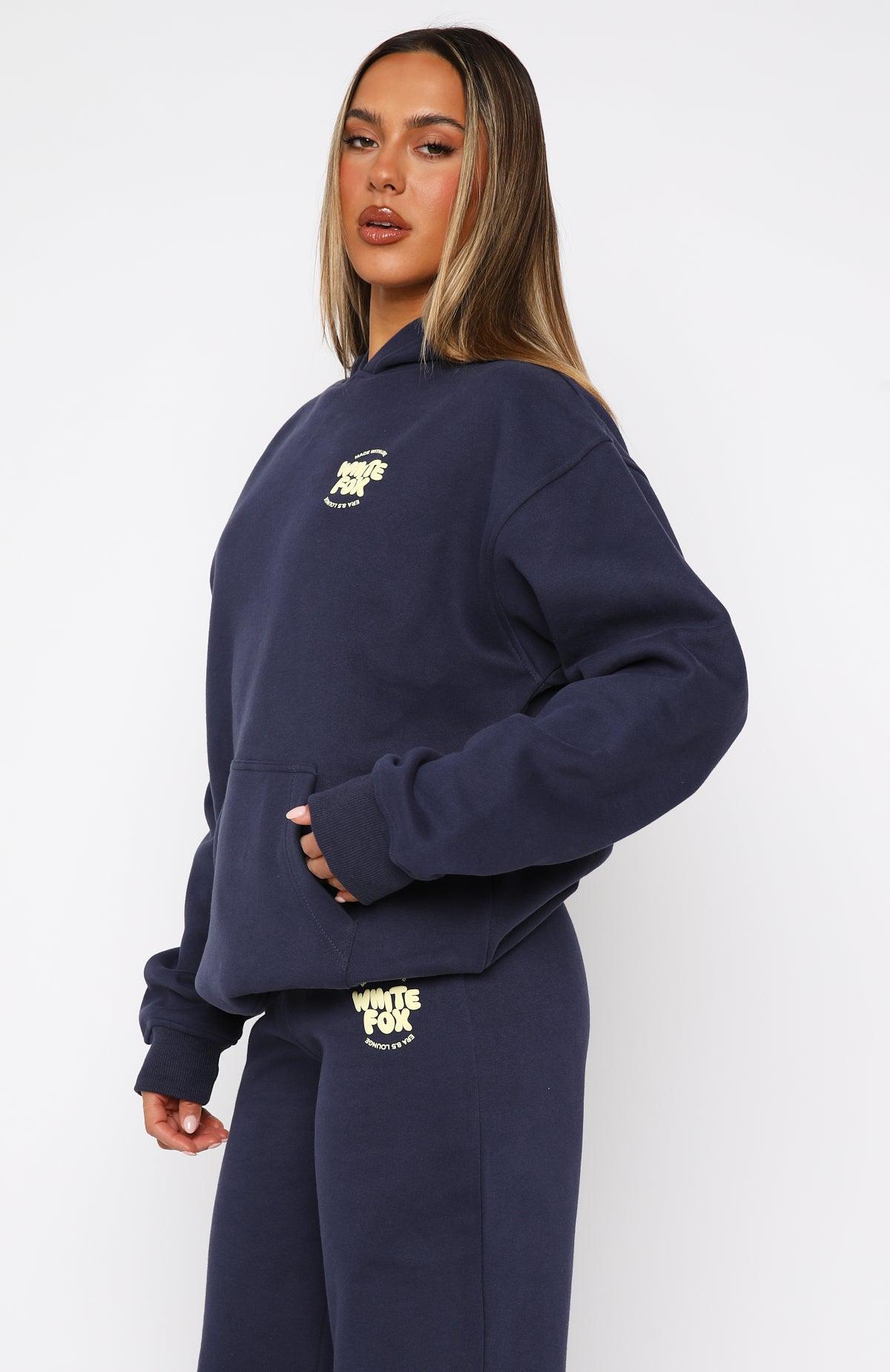 With Love For You Oversized Hoodie Navy Product Image