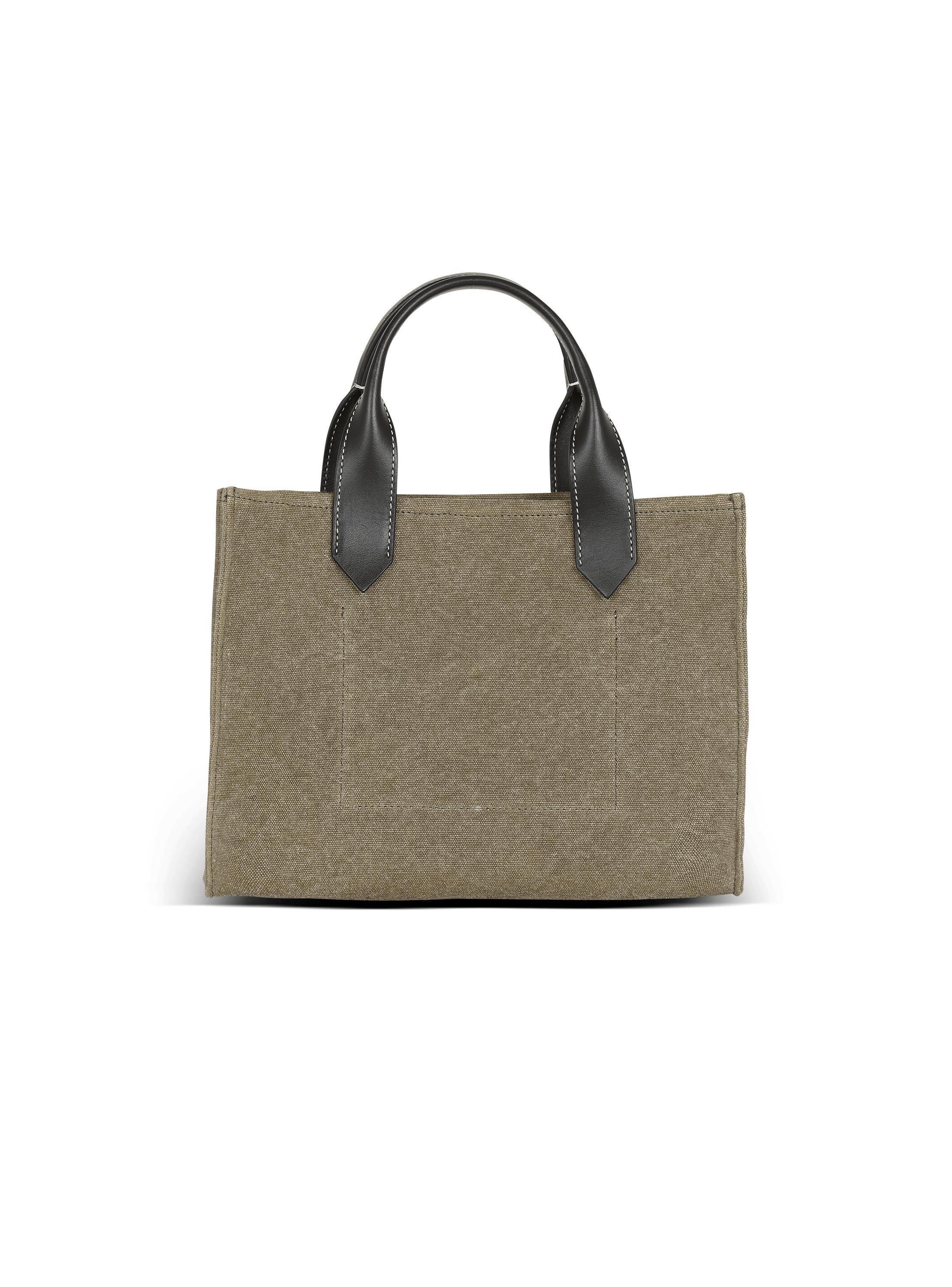 B-Army small tote bag in canvas and leather Product Image