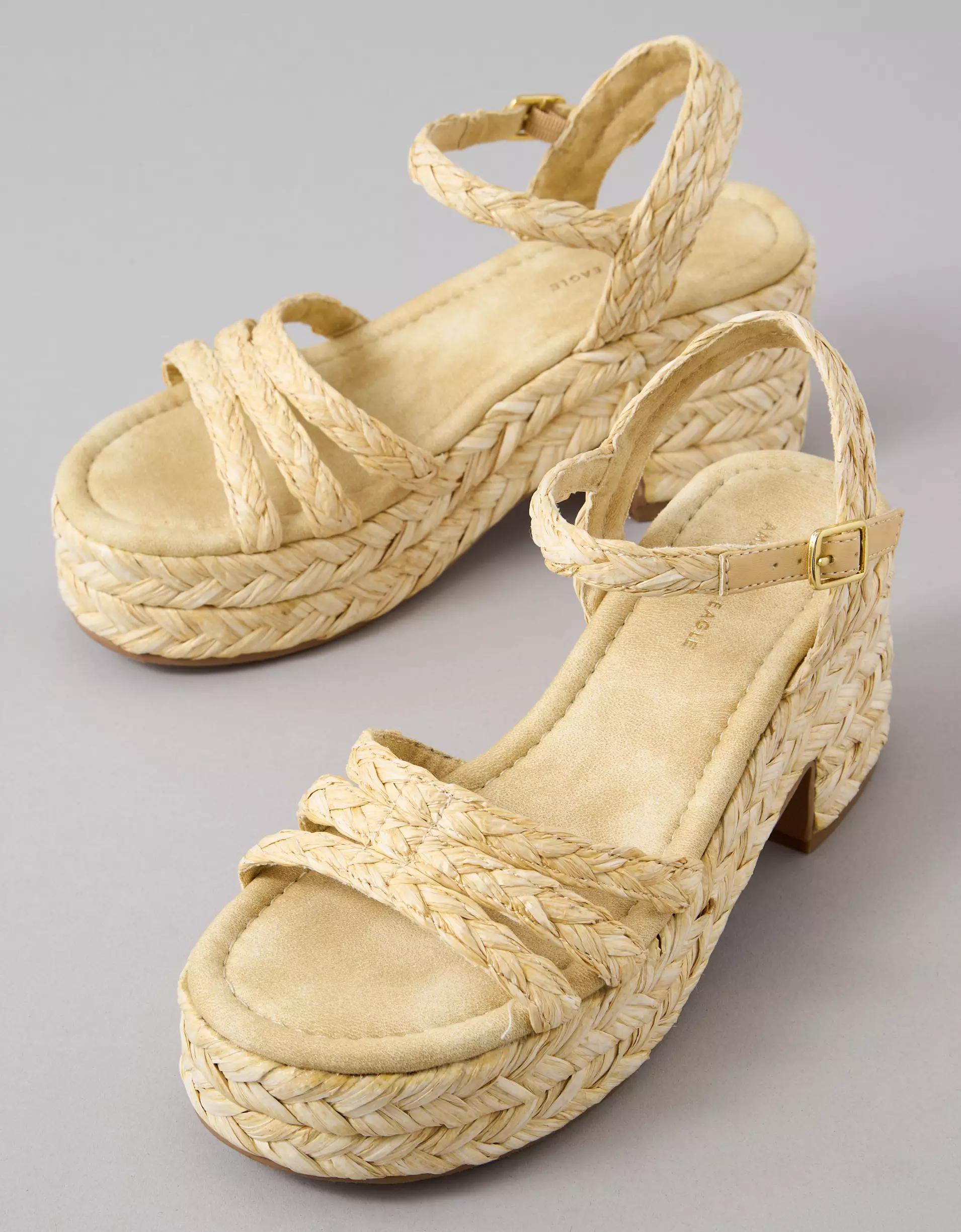 AE Raffia Platform Sandal Product Image