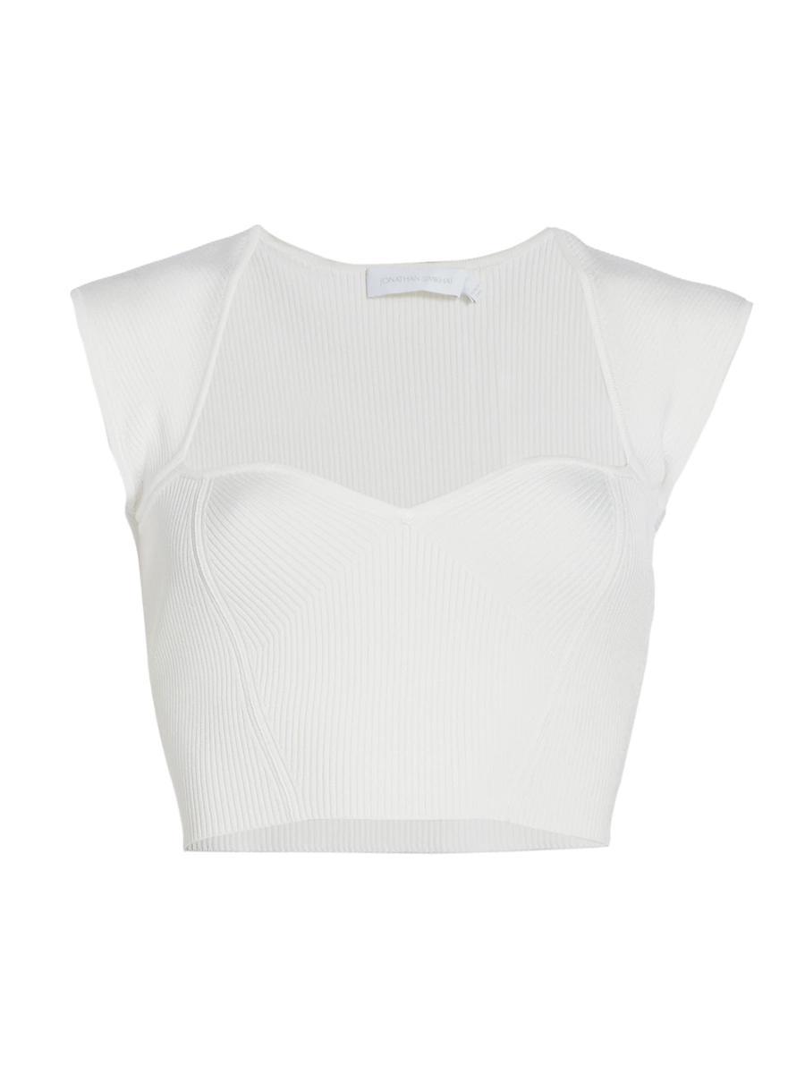 Womens Abia Cropped Ribbed Top Product Image