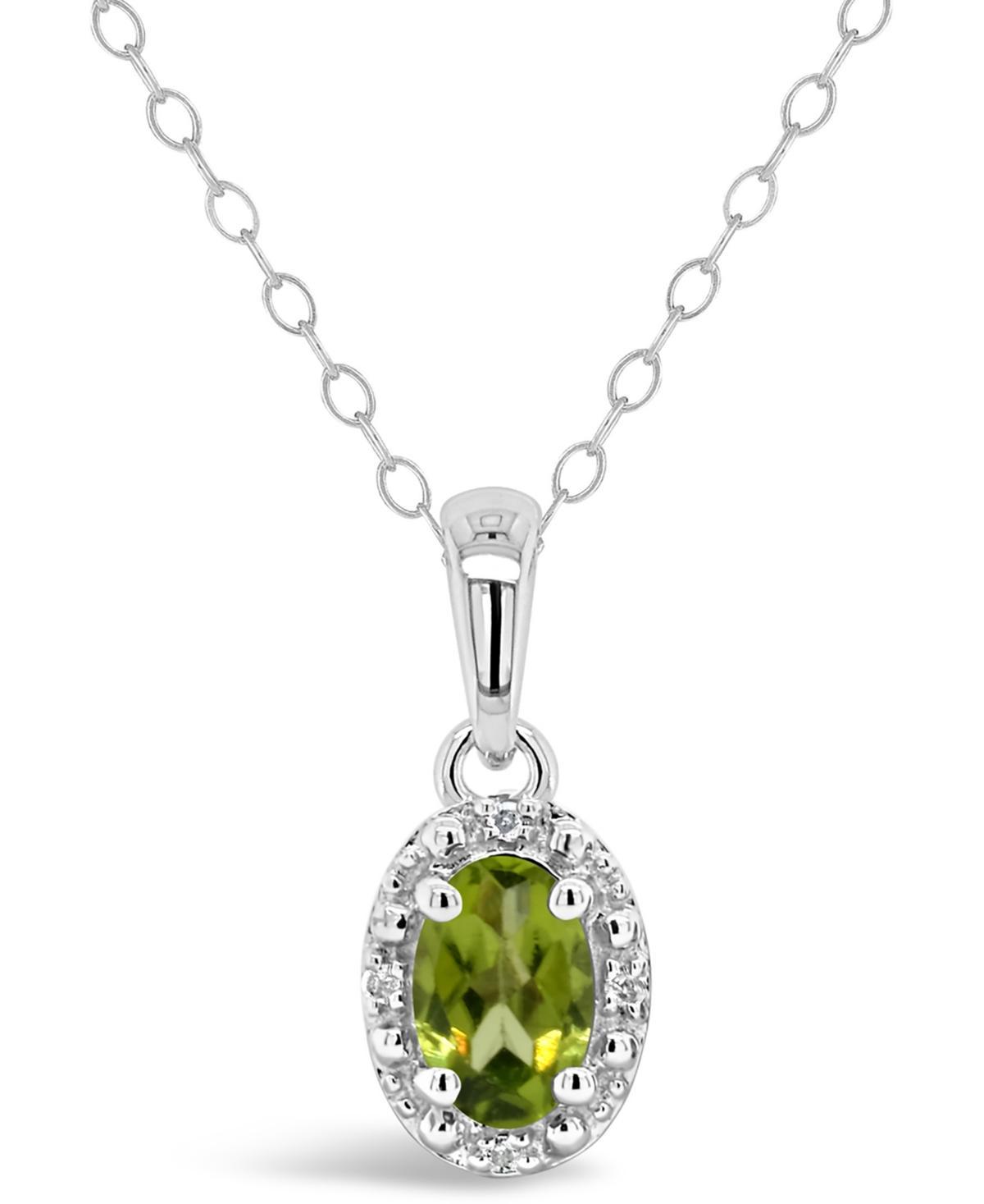 Celebration Gems Sterling Silver Emerald & Diamond Accent Pendant Necklace, Womens Product Image