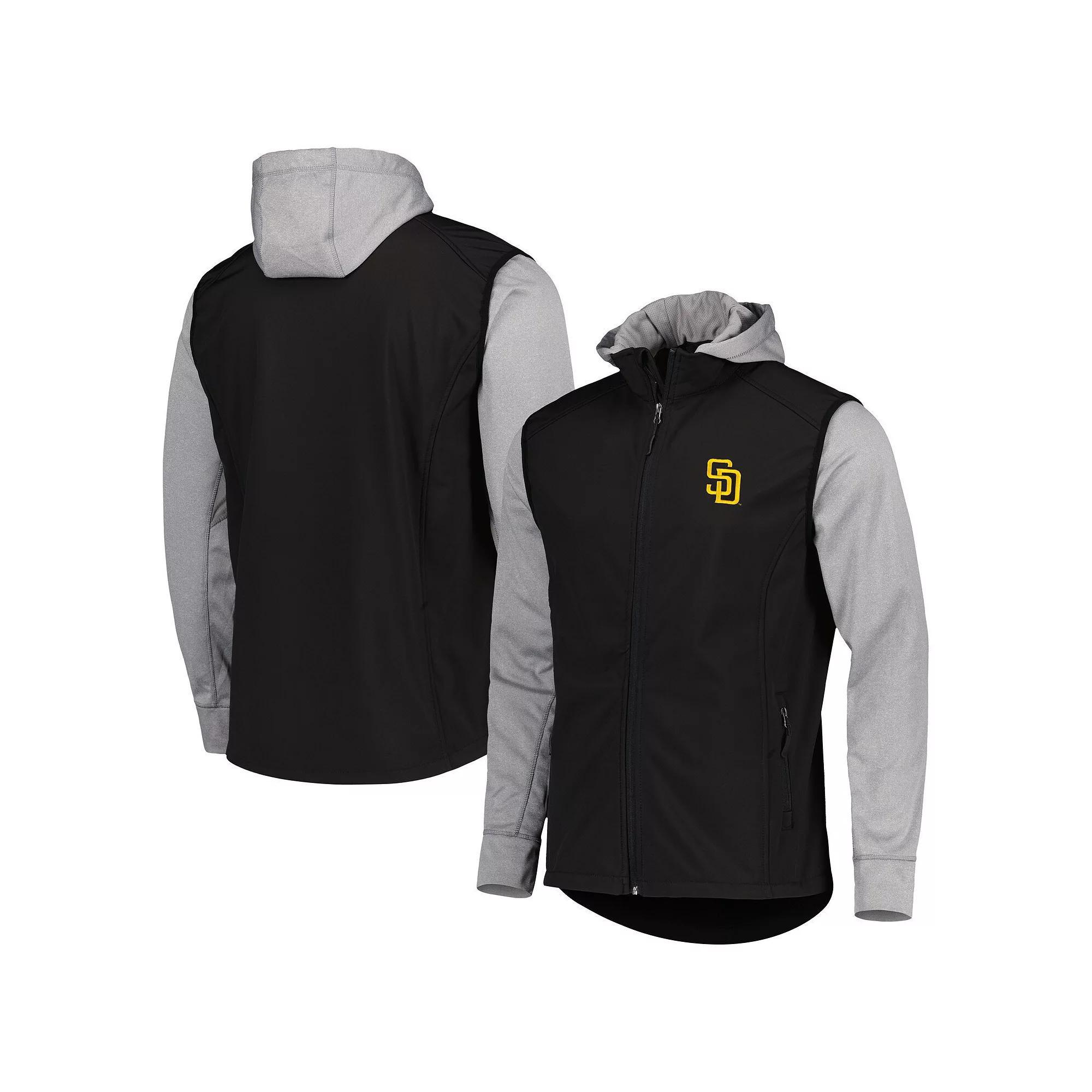 Men's Dunbrooke Black/Heather Gray San Diego Padres Alpha Full-Zip Jacket, Size: Large Product Image