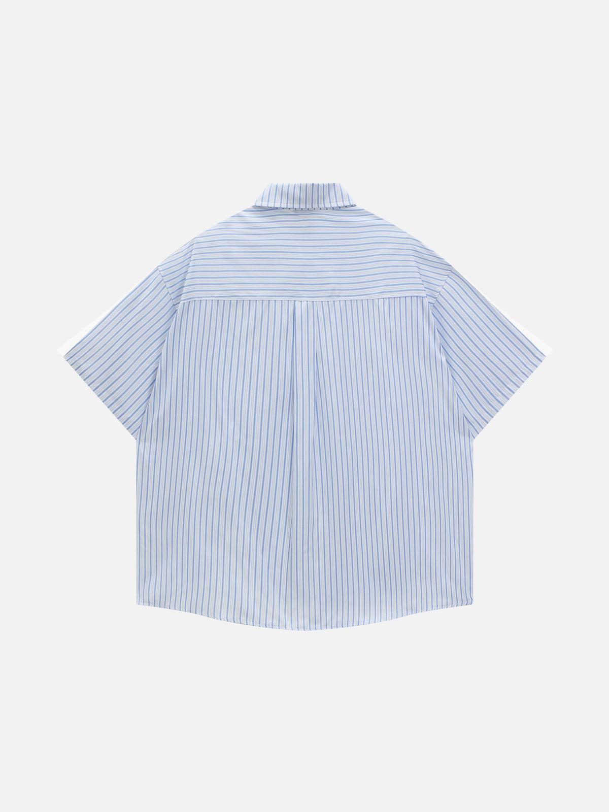 Aelfric Eden Stripe Button Short Sleeve Shirt Product Image