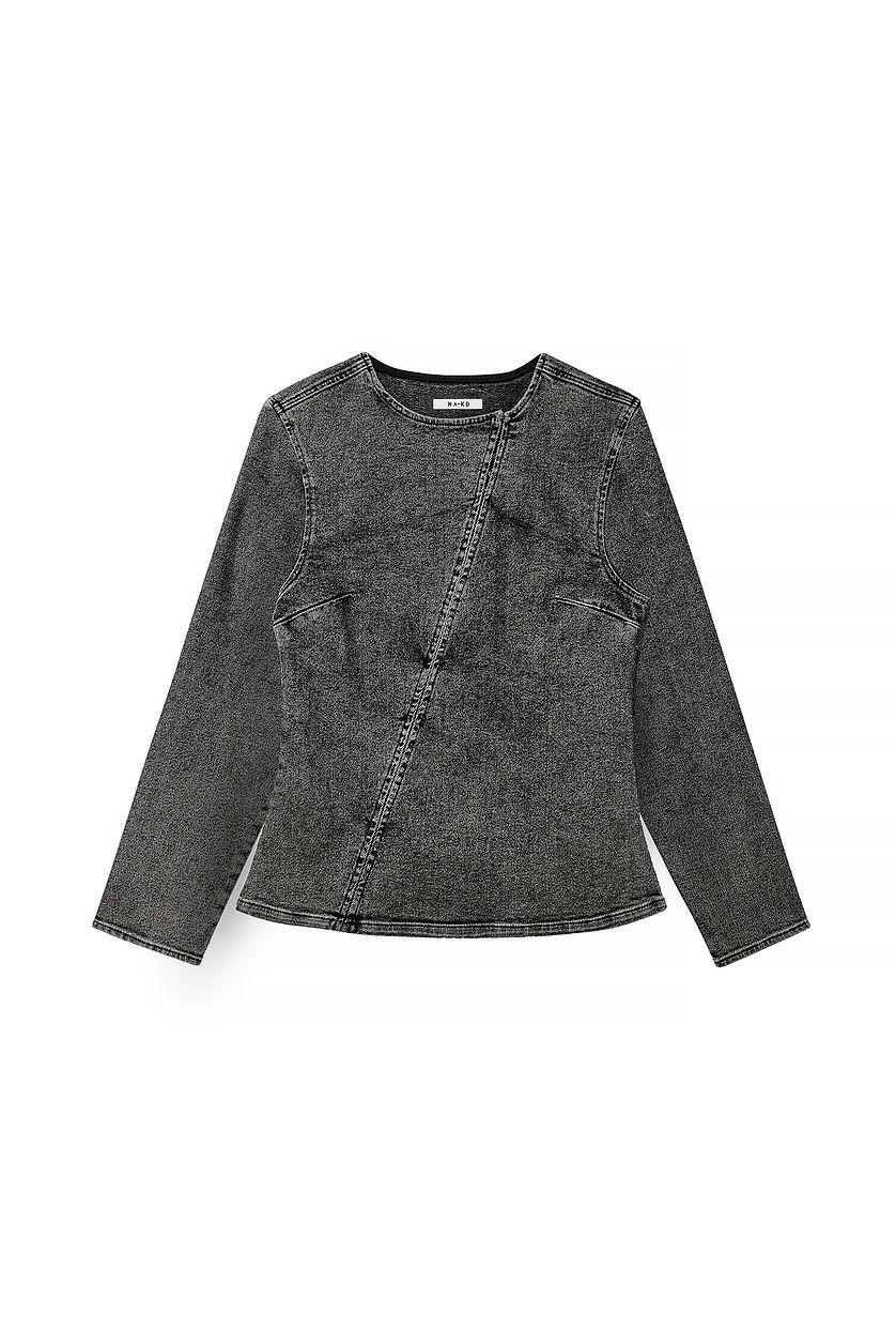 Asymmetric Denim Shirt Product Image