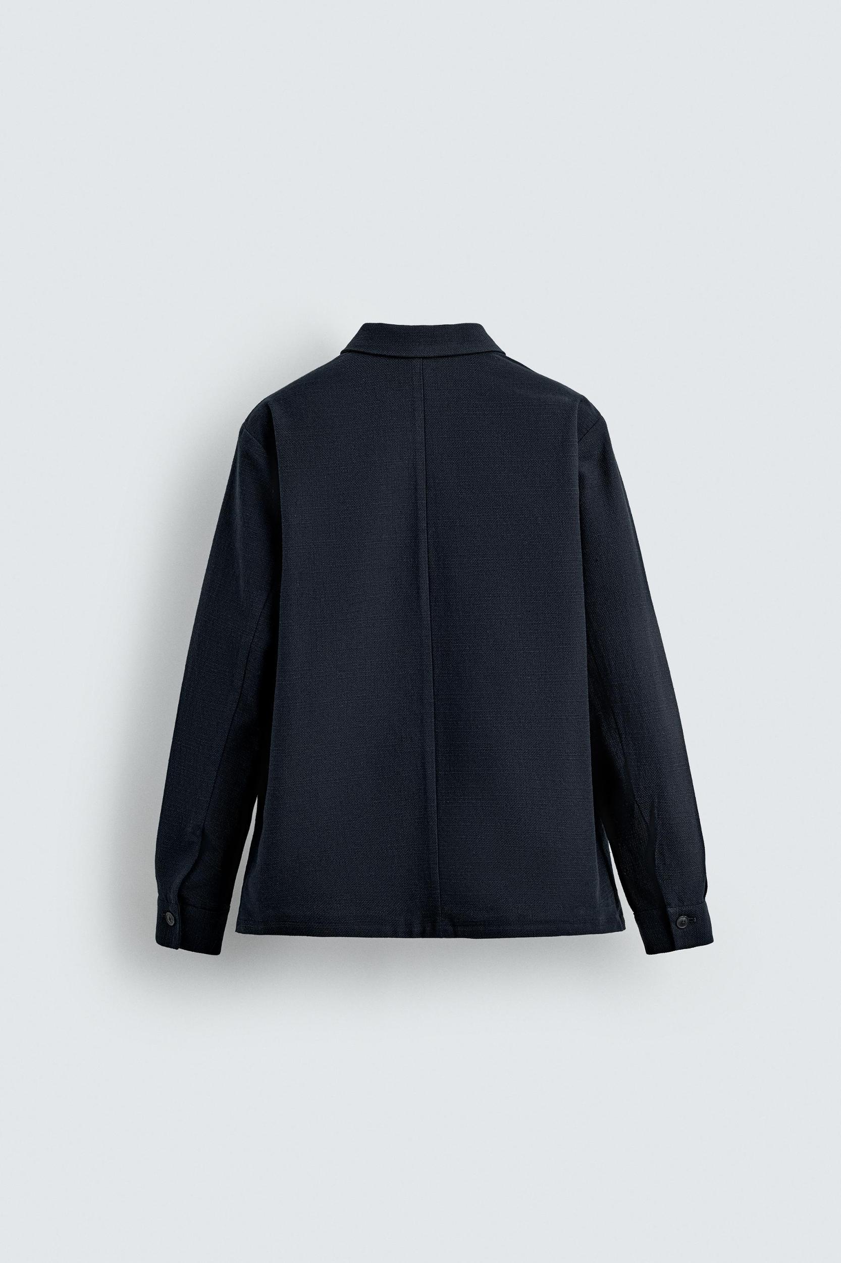 TEXTURED REGULAR FIT OVERSHIRT Product Image