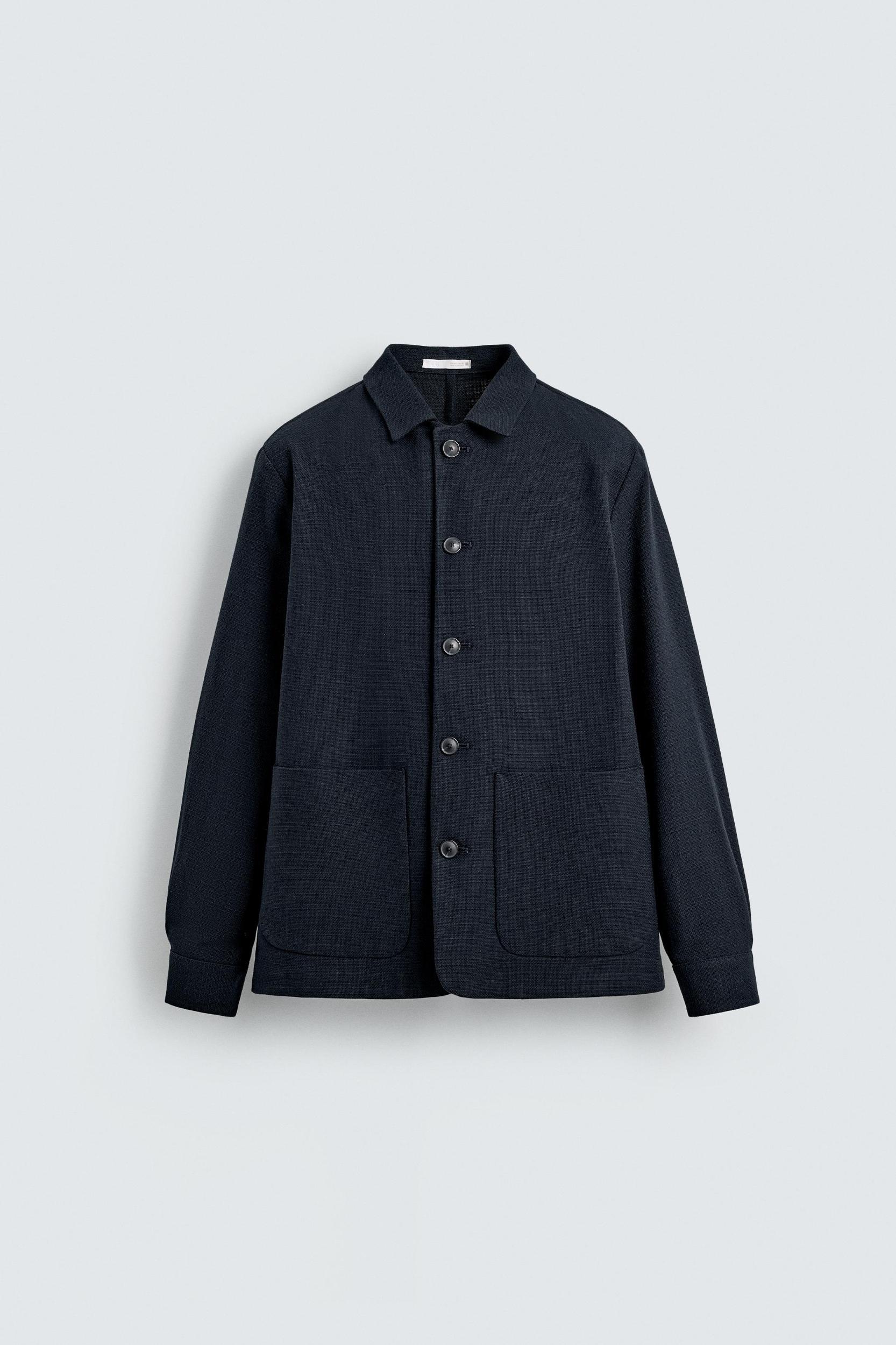 TEXTURED REGULAR FIT OVERSHIRT Product Image