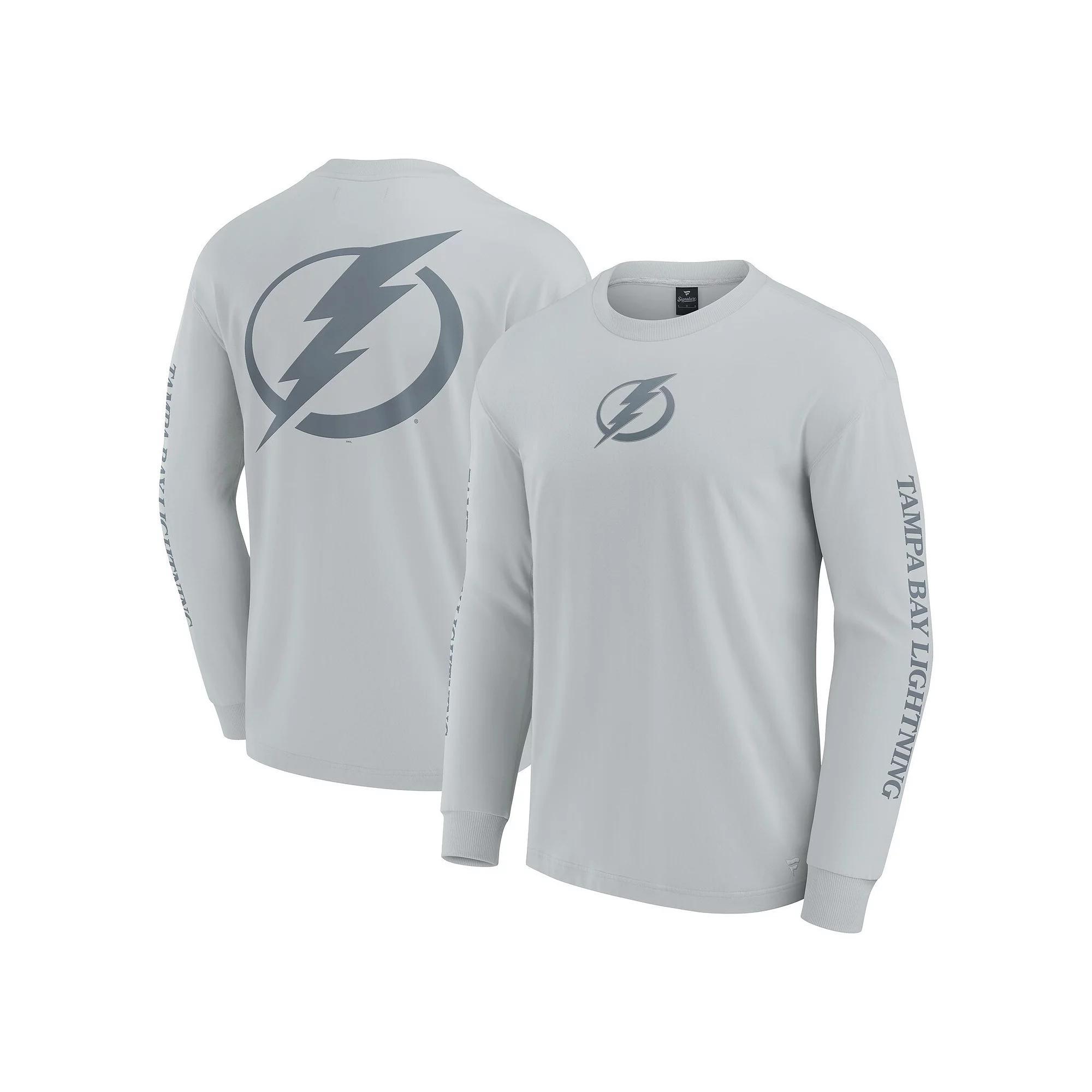 Men's Fanatics Gray Tampa Bay Lightning Elements Strive Long Sleeve T-Shirt, Size: 5XL, Lgh Grey Product Image