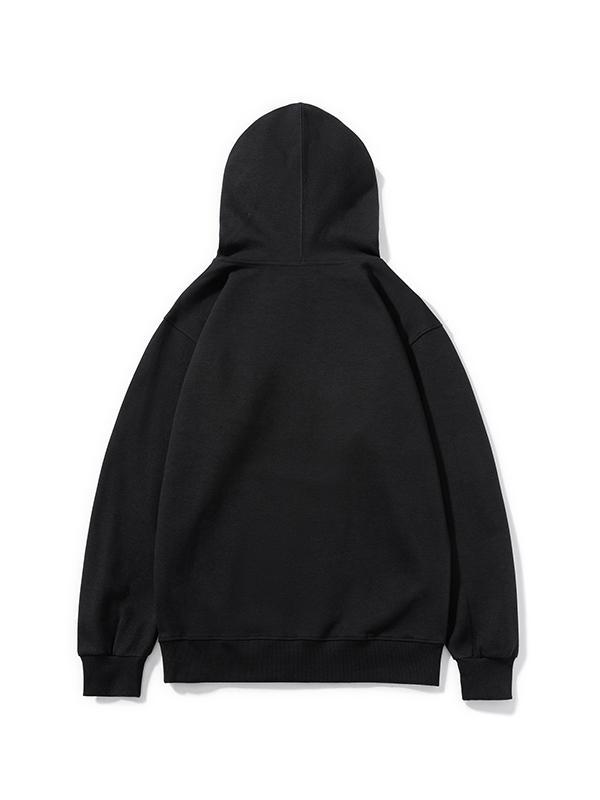 Men’s Solid Color Twill Crew Neck Oversized Hoodie Product Image