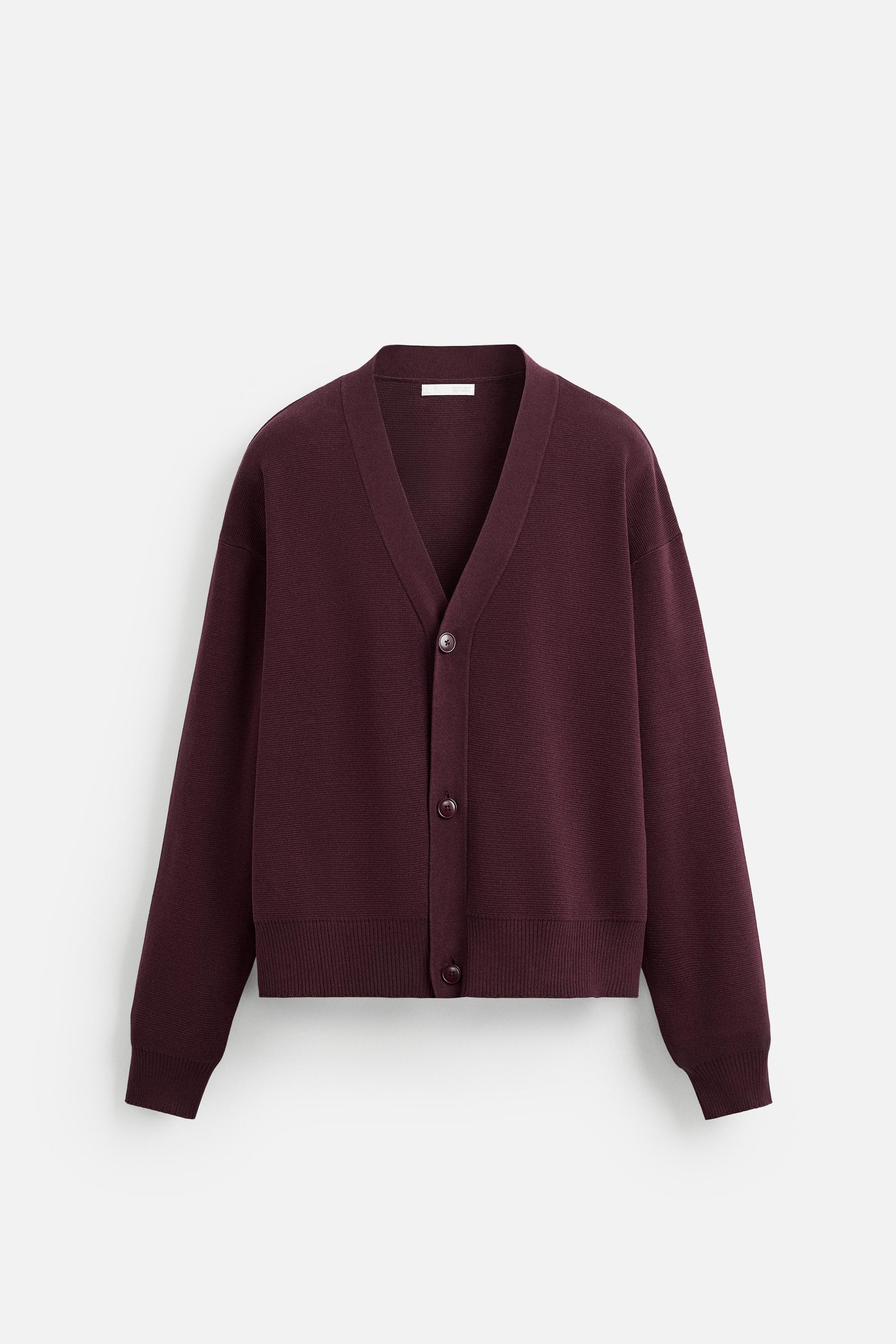 TEXTURED COTTON CARDIGAN Product Image