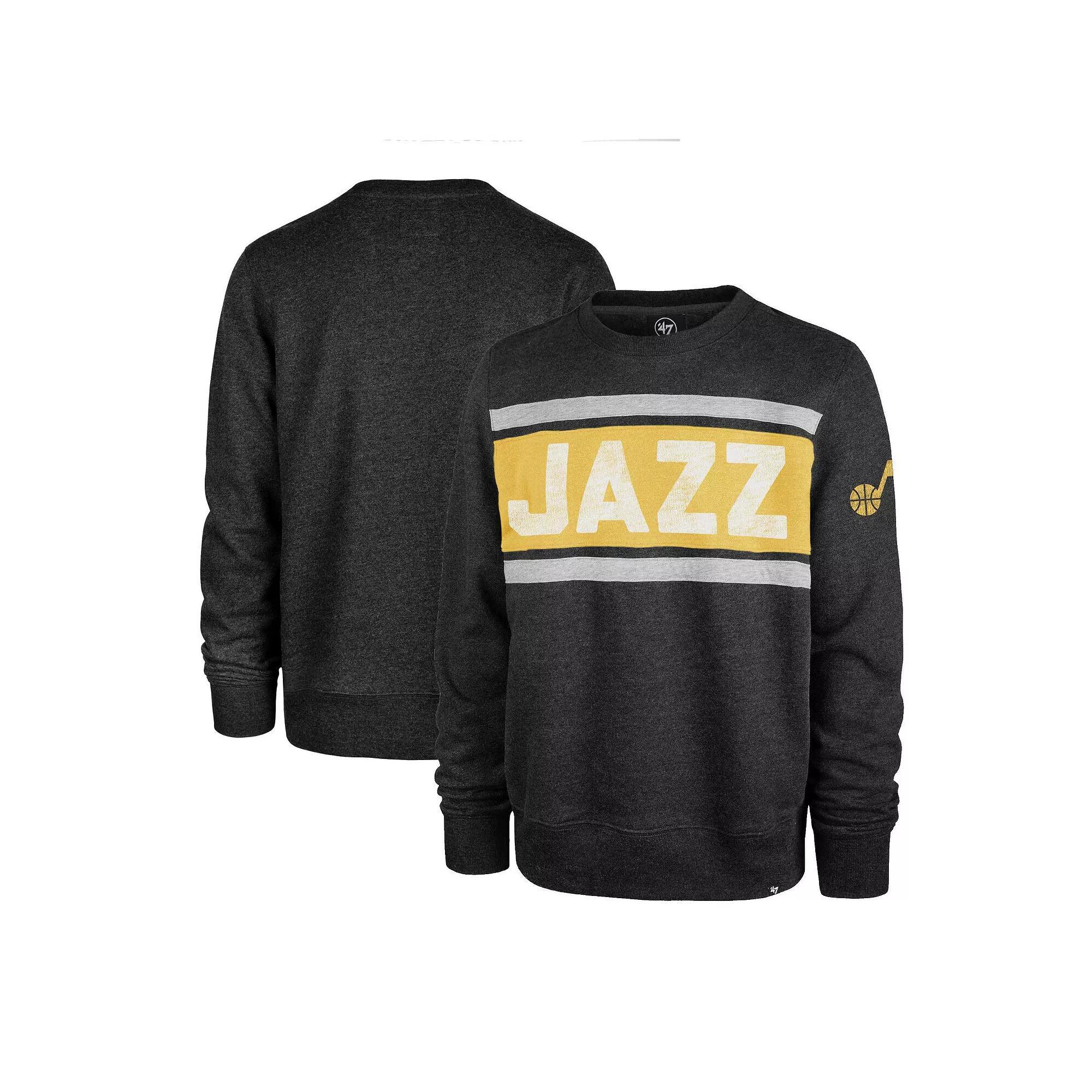 Men's '47 Heather Black Phoenix Suns Tribeca Emerson Pullover Sweatshirt,  Product Image