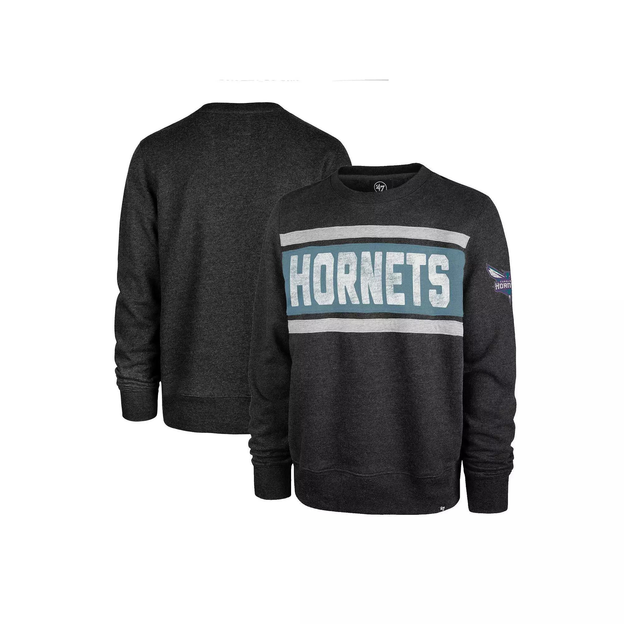 Men's '47 Heather Black Phoenix Suns Tribeca Emerson Pullover Sweatshirt,  Product Image
