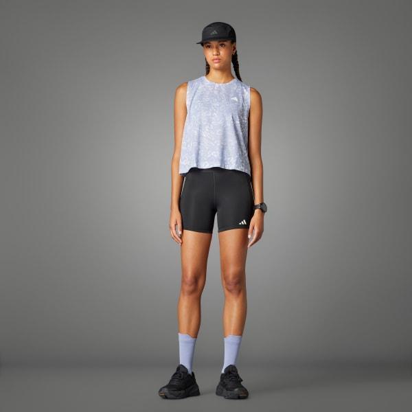 adidas Own the Run CLIMACOOL 3-Stripes Tank Top Dash Grey S Womens Product Image