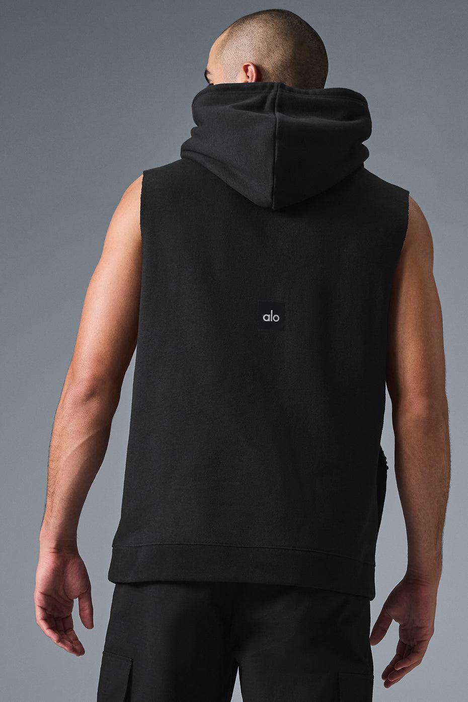 Renown Sleeveless Hoodie - Black Male Product Image