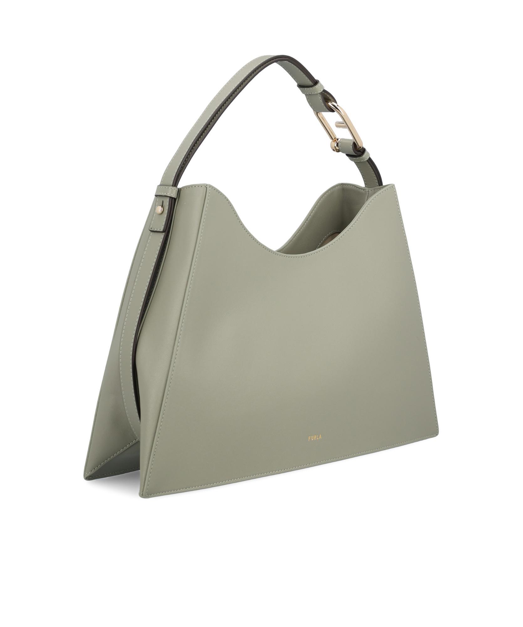 FURLA Half Moon Shoulder Bag In Grey Product Image