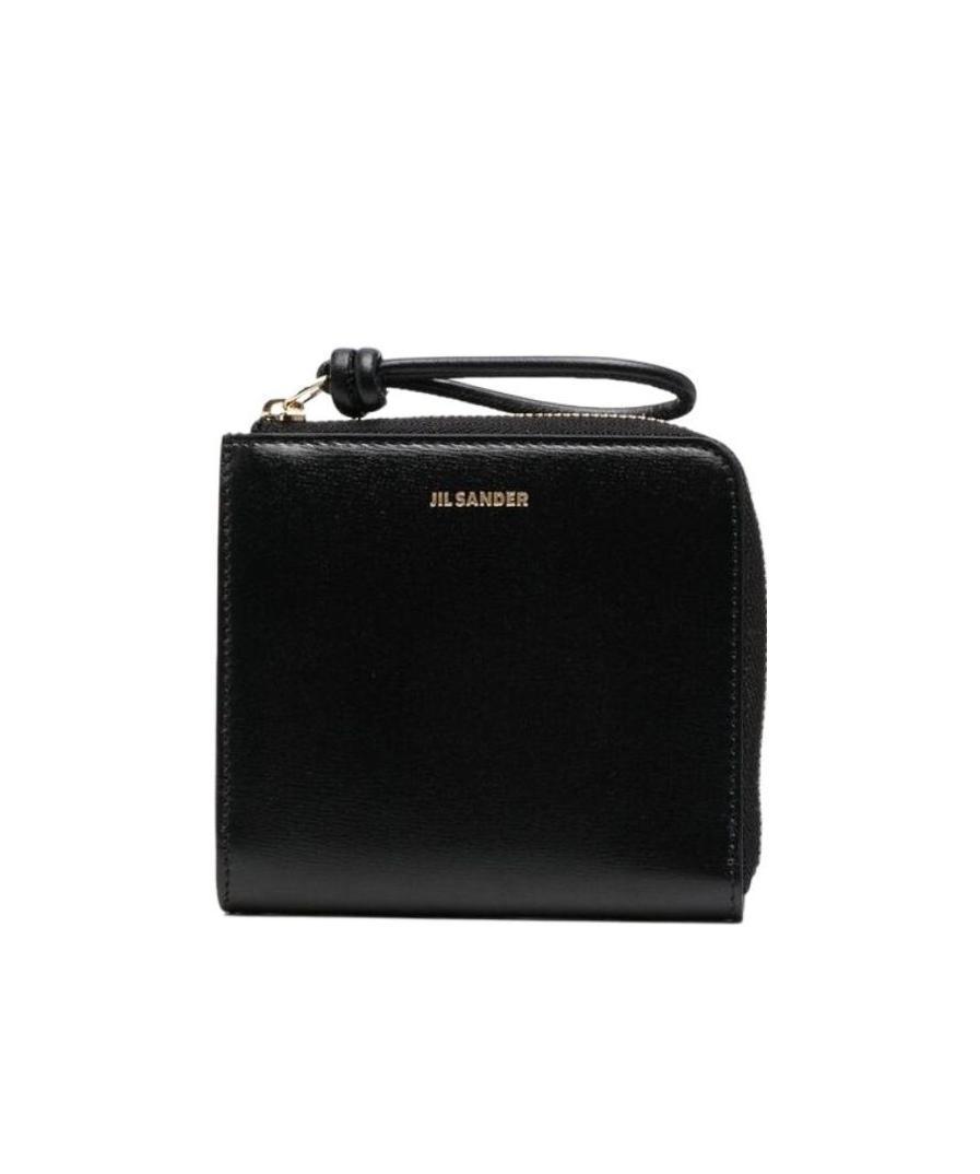 JIL SANDER Embossed-logo Detail Wallet In Black Product Image