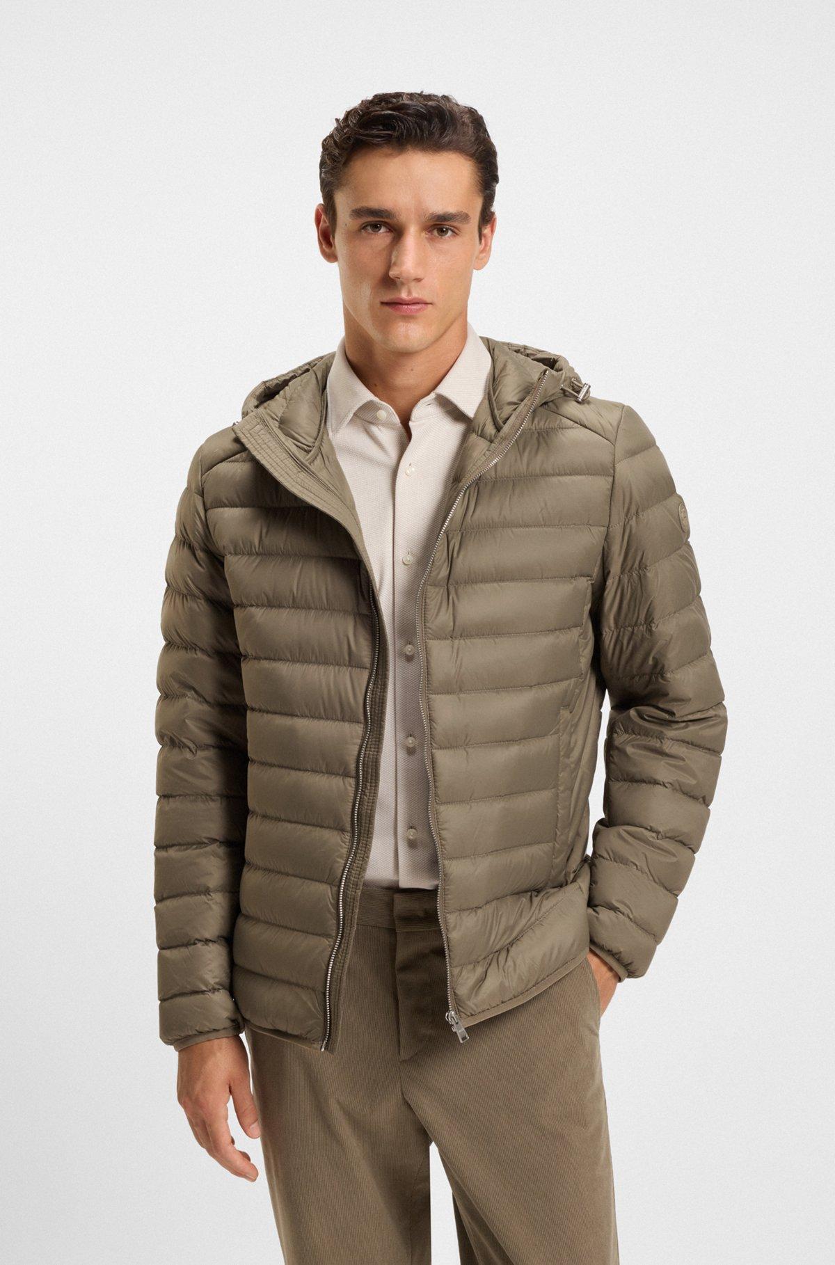 Padded jacket in water-repellent fabric with detachable hood Product Image