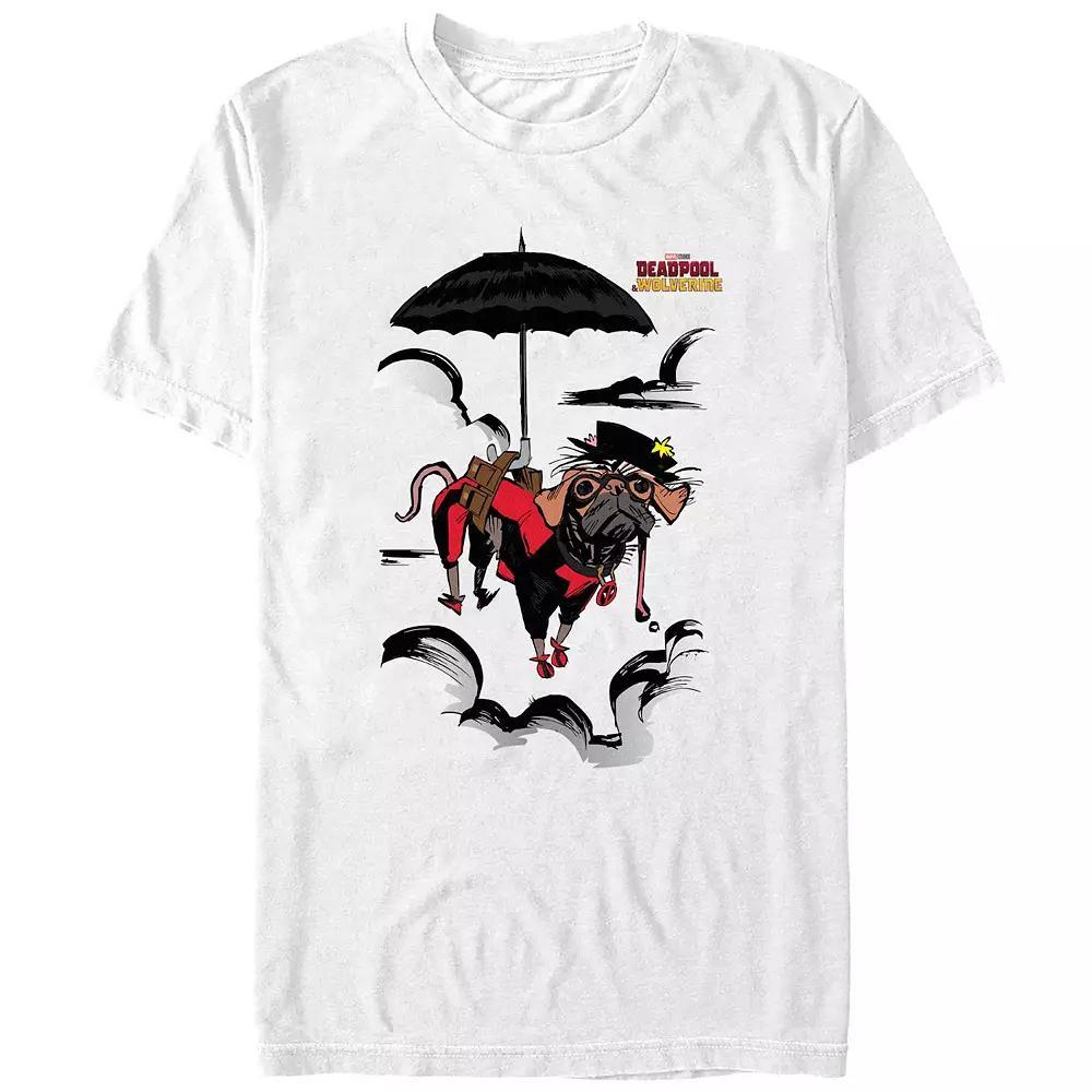Men's Deadpool And Wolverine Dogpool Mary Poppins Clouds Graphic Tee,  Product Image