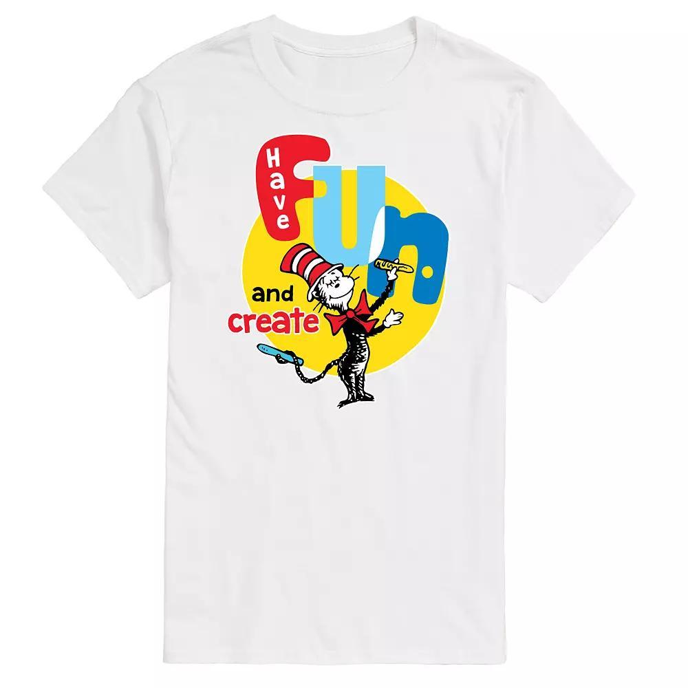 Big & Tall Dr Seuss Have Fun Create, Men's, Size: XXL Tall, White Product Image