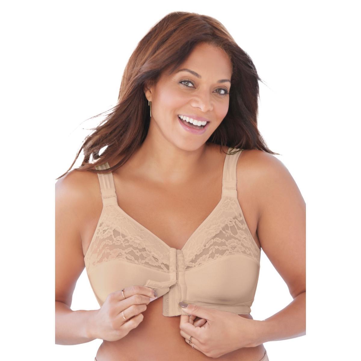 Comfort Choice Womens Easy Enhancer Front Close Wireless Posture Bra Product Image