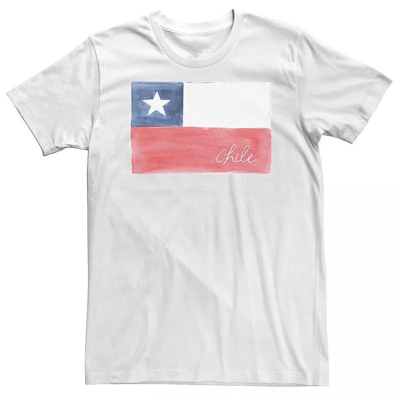 Big & Tall HHM Chile Flag Watercolor Tee, Men's, Size: 4XL Tall, White Product Image