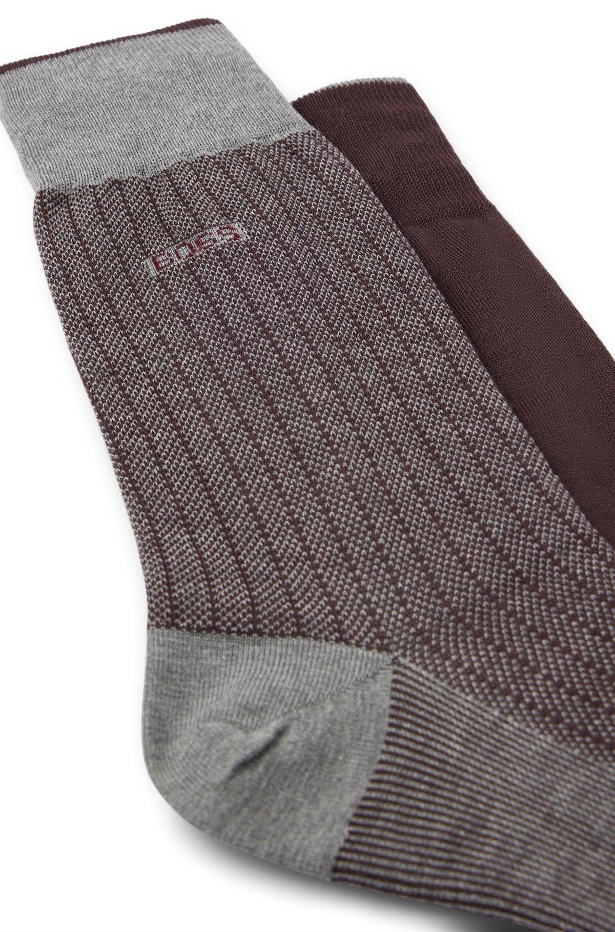 BOSS - Two-pack of socks in mercerized cotton - Light Red Product Image