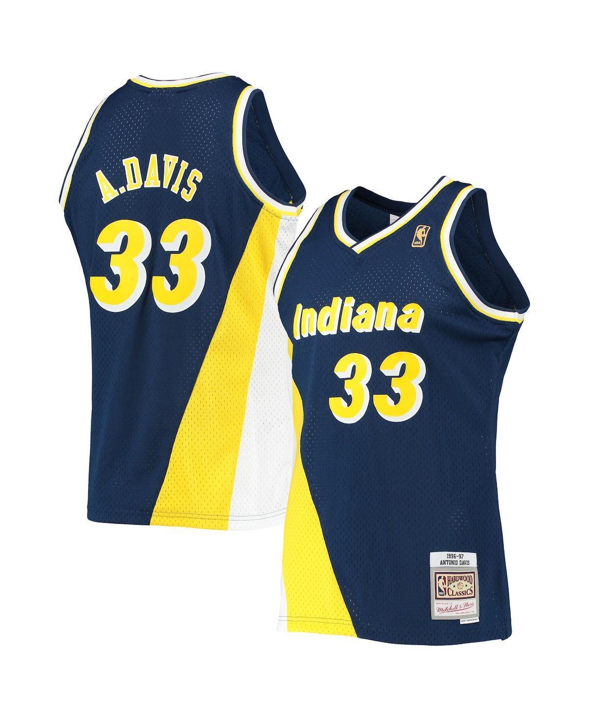 Mens Mitchell & Ness Antonio Davis Indiana Pacers 1996-97 Hardwood Classics Swingman Jersey Blue Product Image